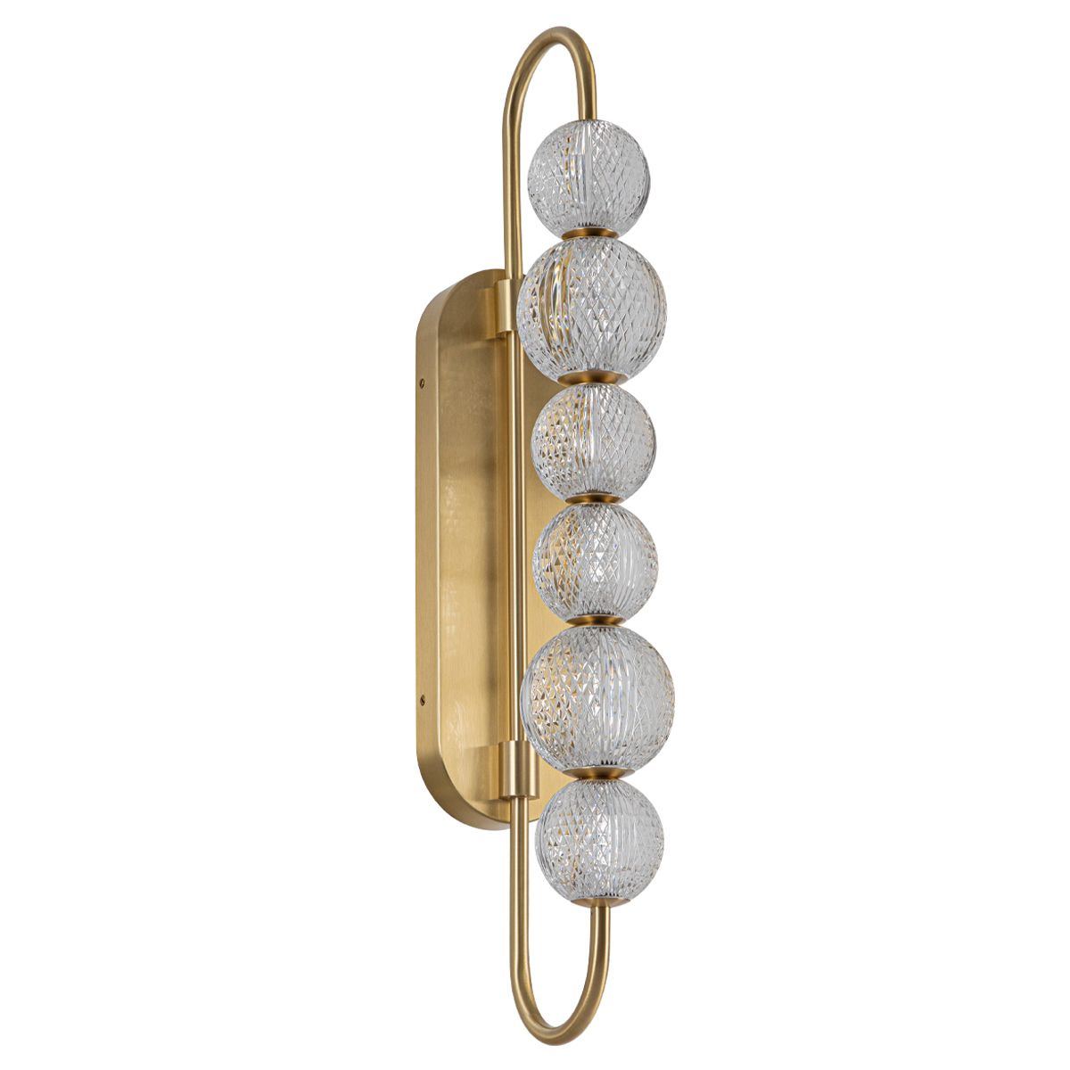 Quintiesse Marni 6 Head LED Wall Light - Natural Brass