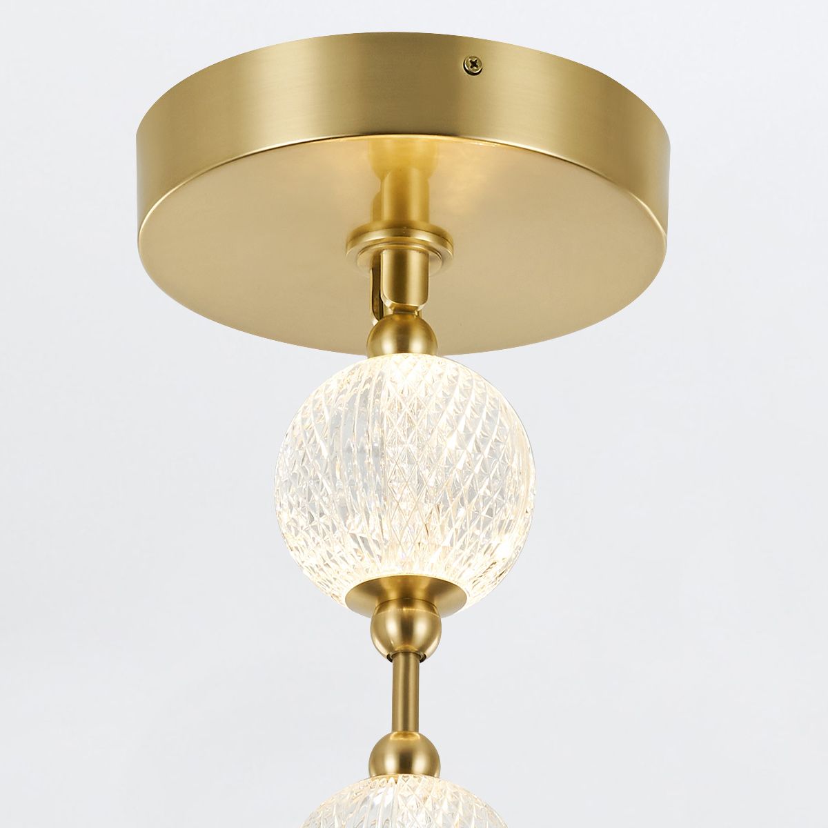 Quintiesse Marni 8 Head LED Pendant - Natural Brass