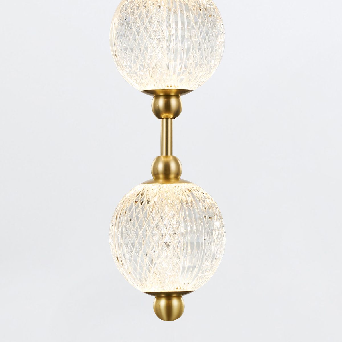 Quintiesse Marni 8 Head LED Pendant - Natural Brass