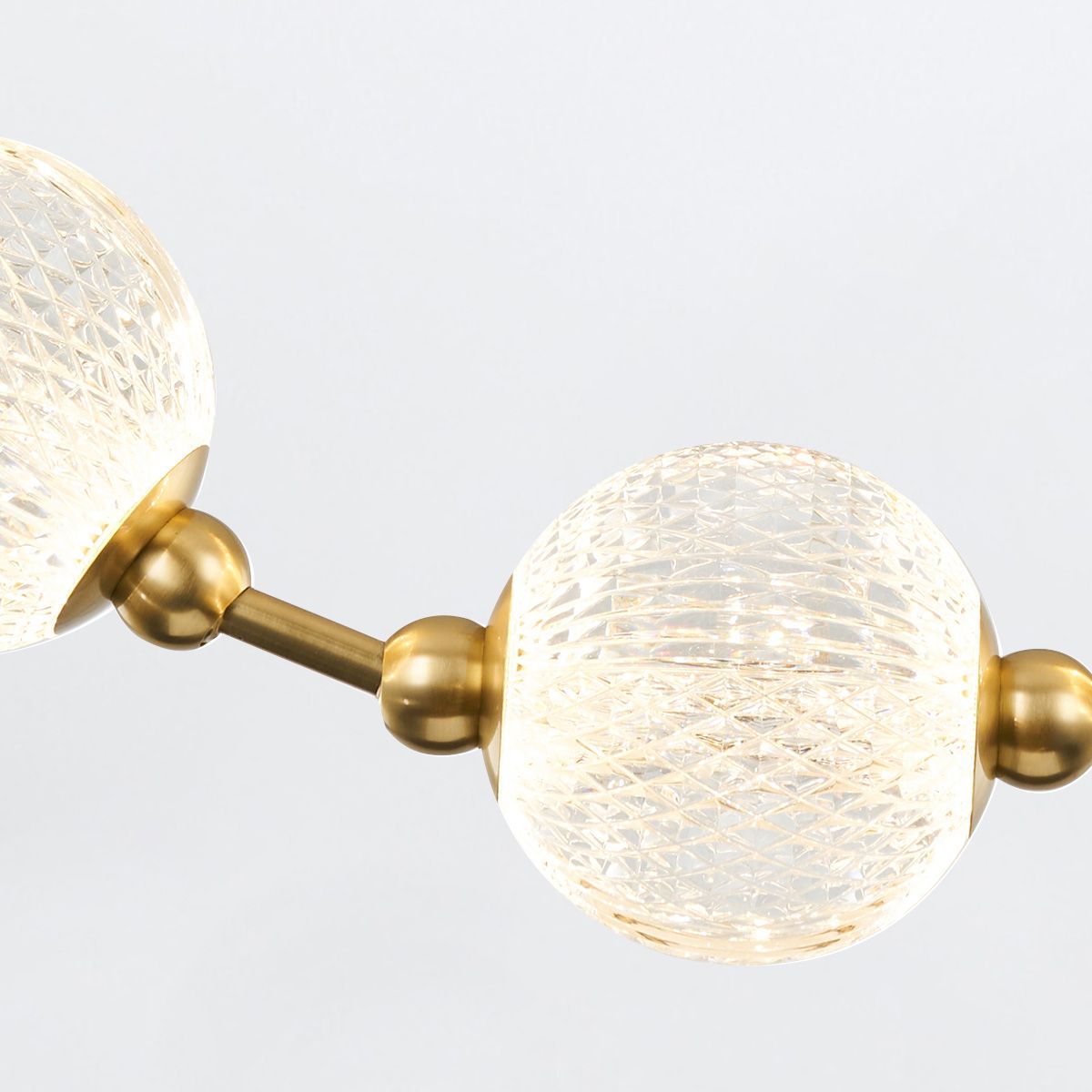Quintiesse Marni 8 Head LED Pendant - Natural Brass