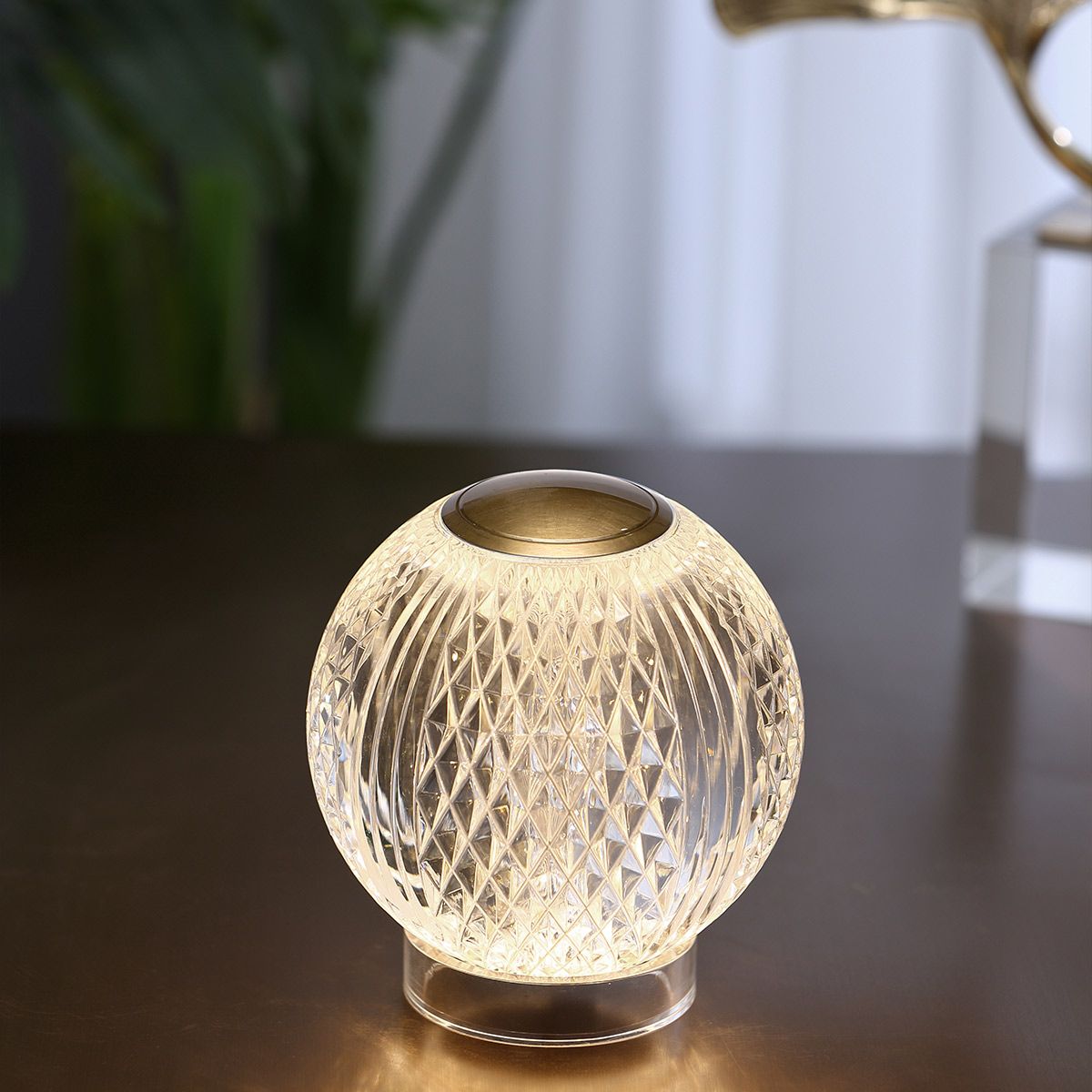 Quintiesse Marni Small LED Table Lamp - Natural Brass