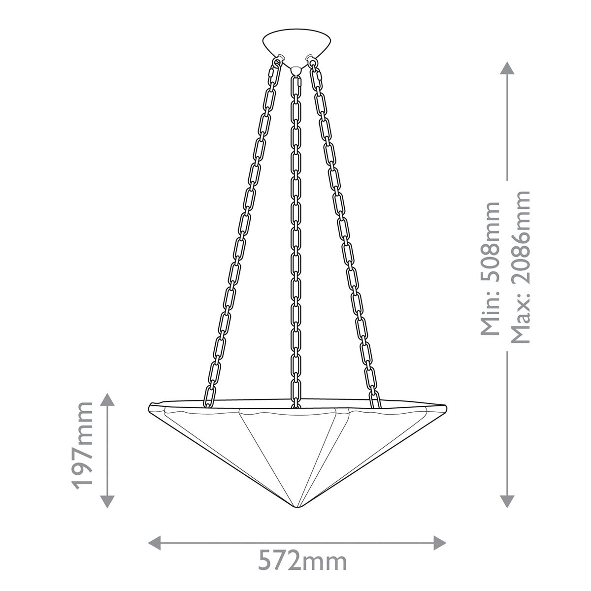 Quintiesse Martine 3 Light Pendant - Antique White