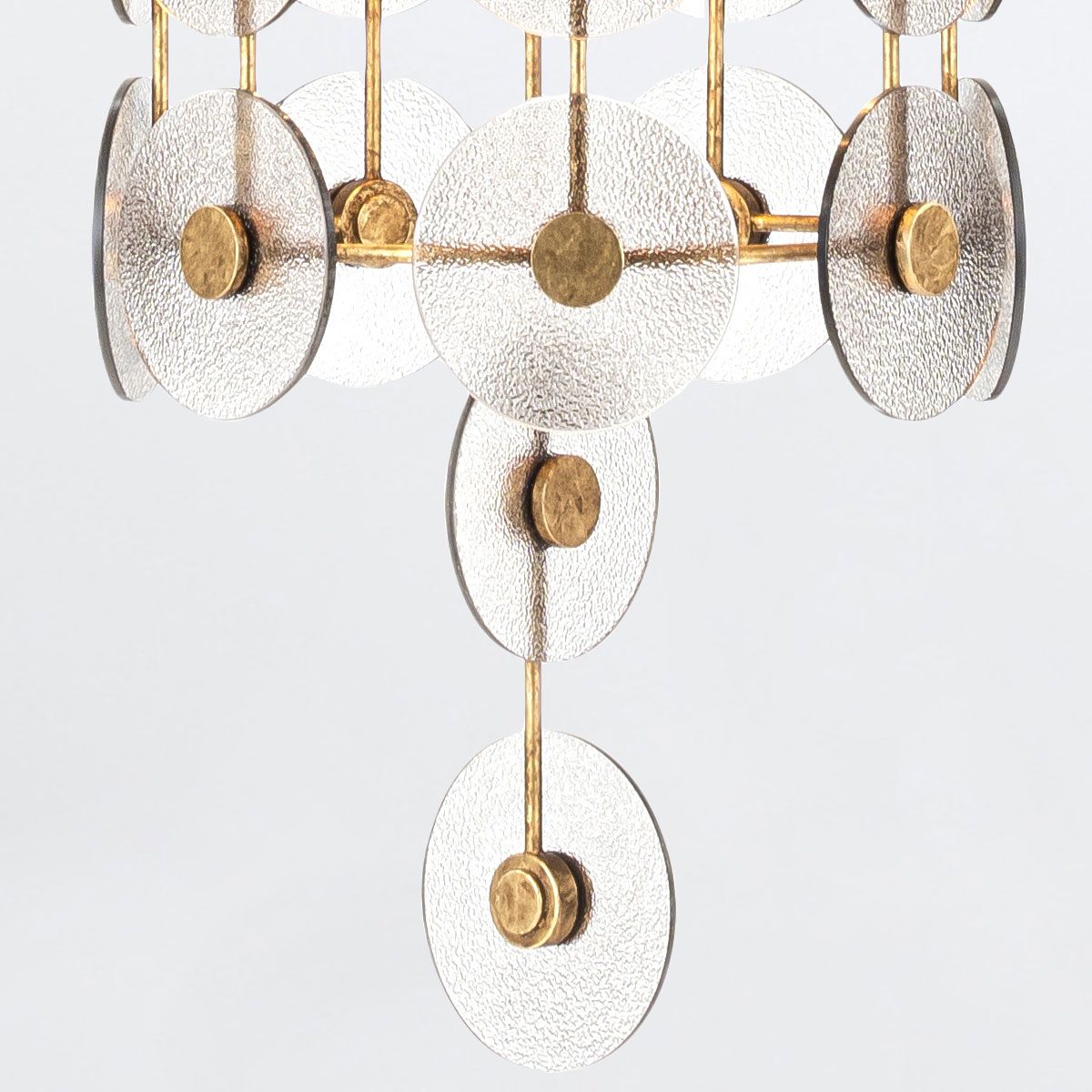 Quintiesse Meridian 9 Light Pendant - Distressed Gold & Smoked Glass