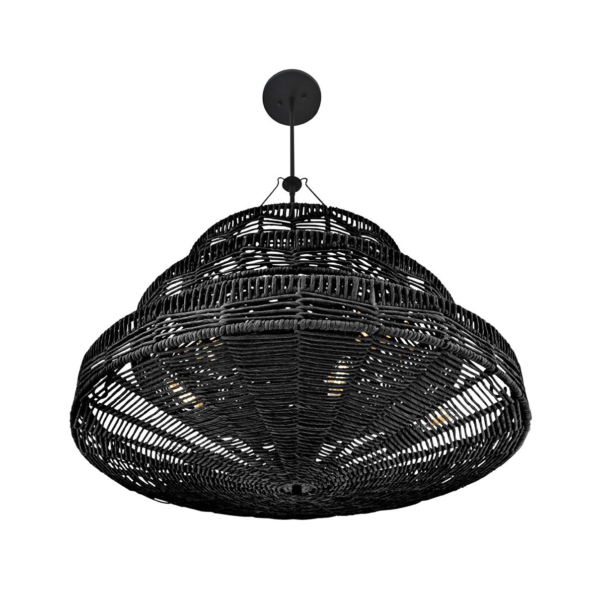 Quintiesse Ophelia 13 Light Multi Tier Chandelier - Black
