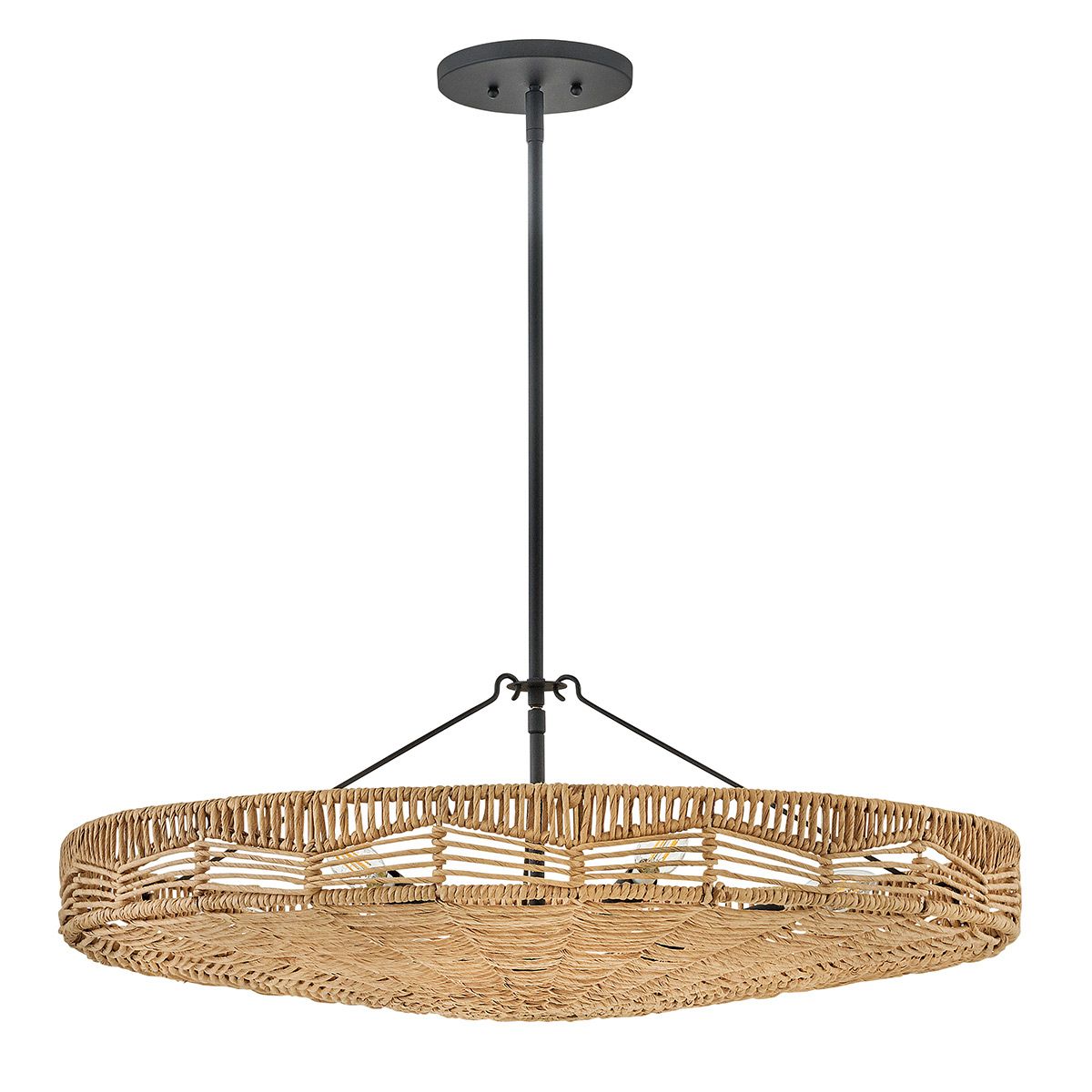 Quintiesse Ophelia 6 Light Duo Mount Pendant - Black & Camel