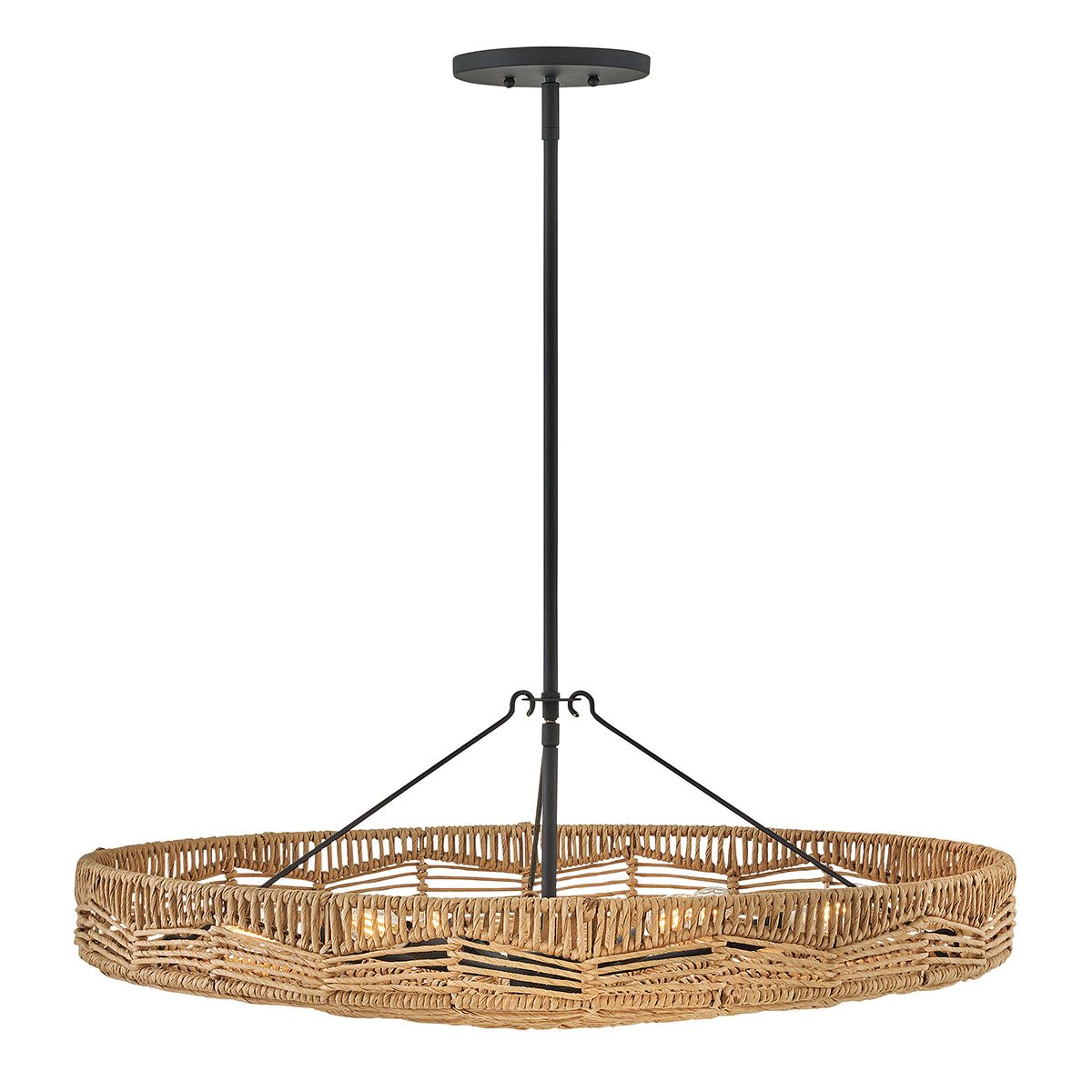 Quintiesse Ophelia 6 Light Duo Mount Pendant - Black & Camel