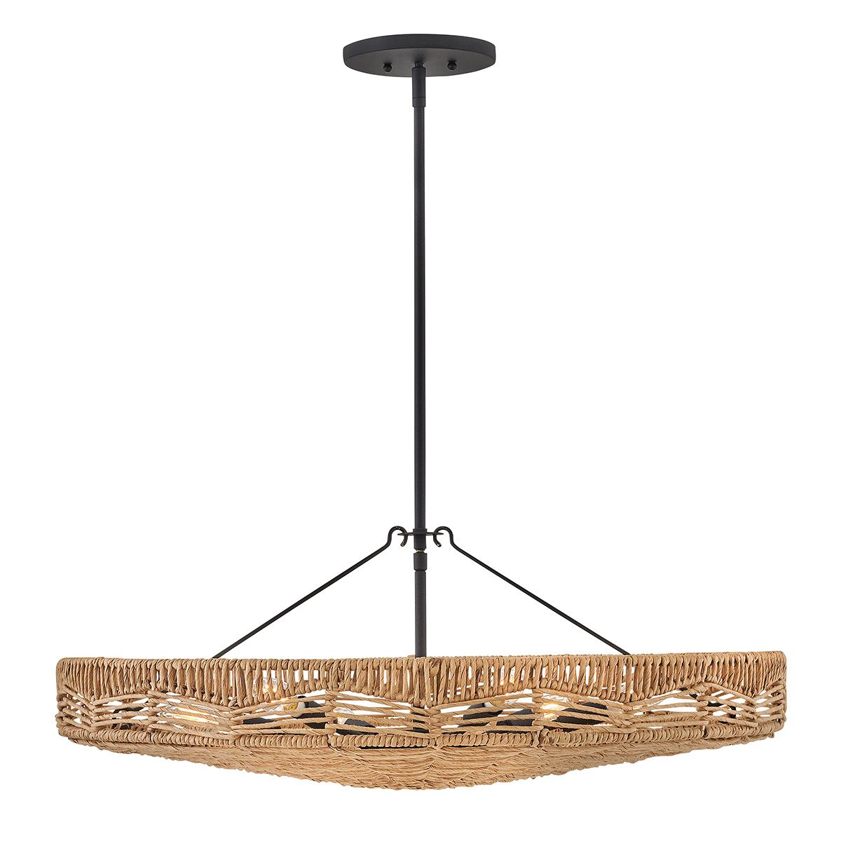 Quintiesse Ophelia 6 Light Duo Mount Pendant - Black & Camel