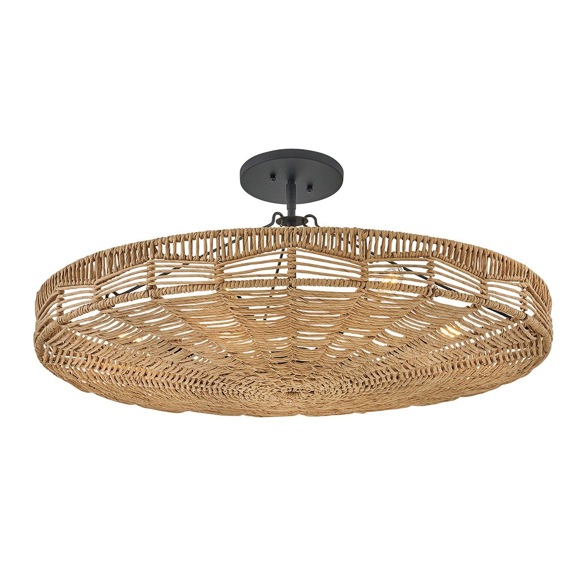 Quintiesse Ophelia 6 Light Duo Mount Pendant - Black & Camel