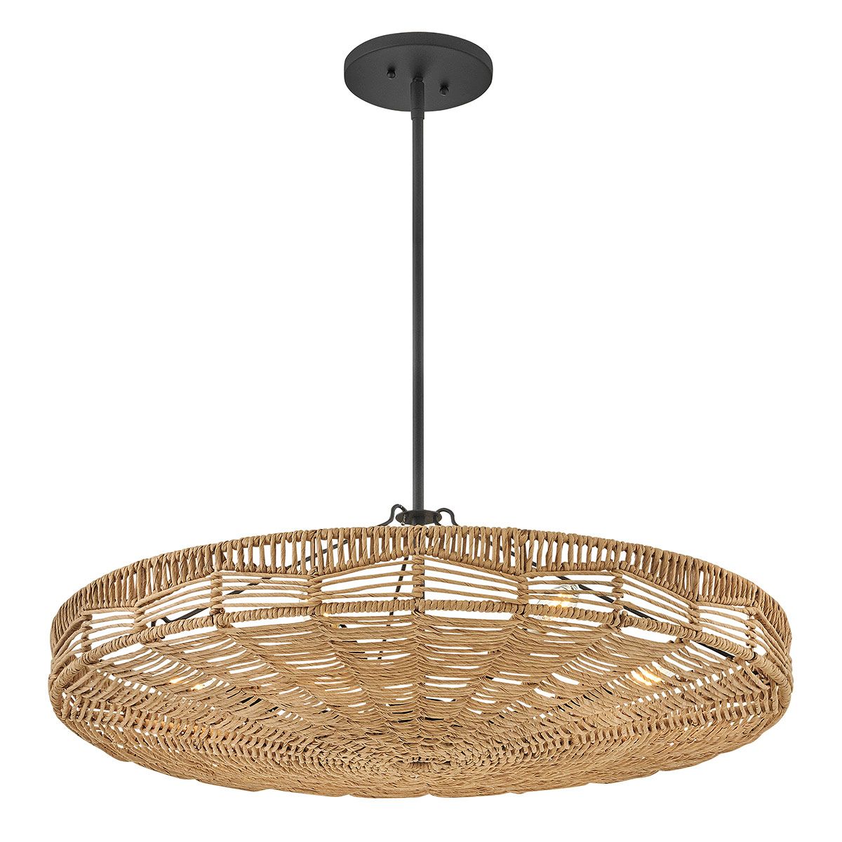 Quintiesse Ophelia 6 Light Duo Mount Pendant - Black & Camel