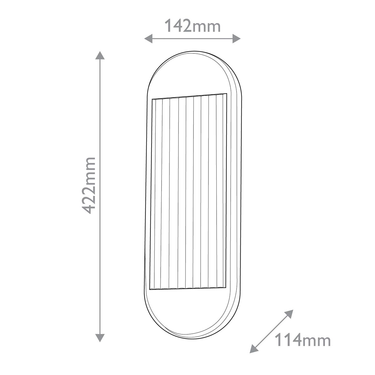 Quintiesse Palais Medium LED Wall Light - Vintage Brass