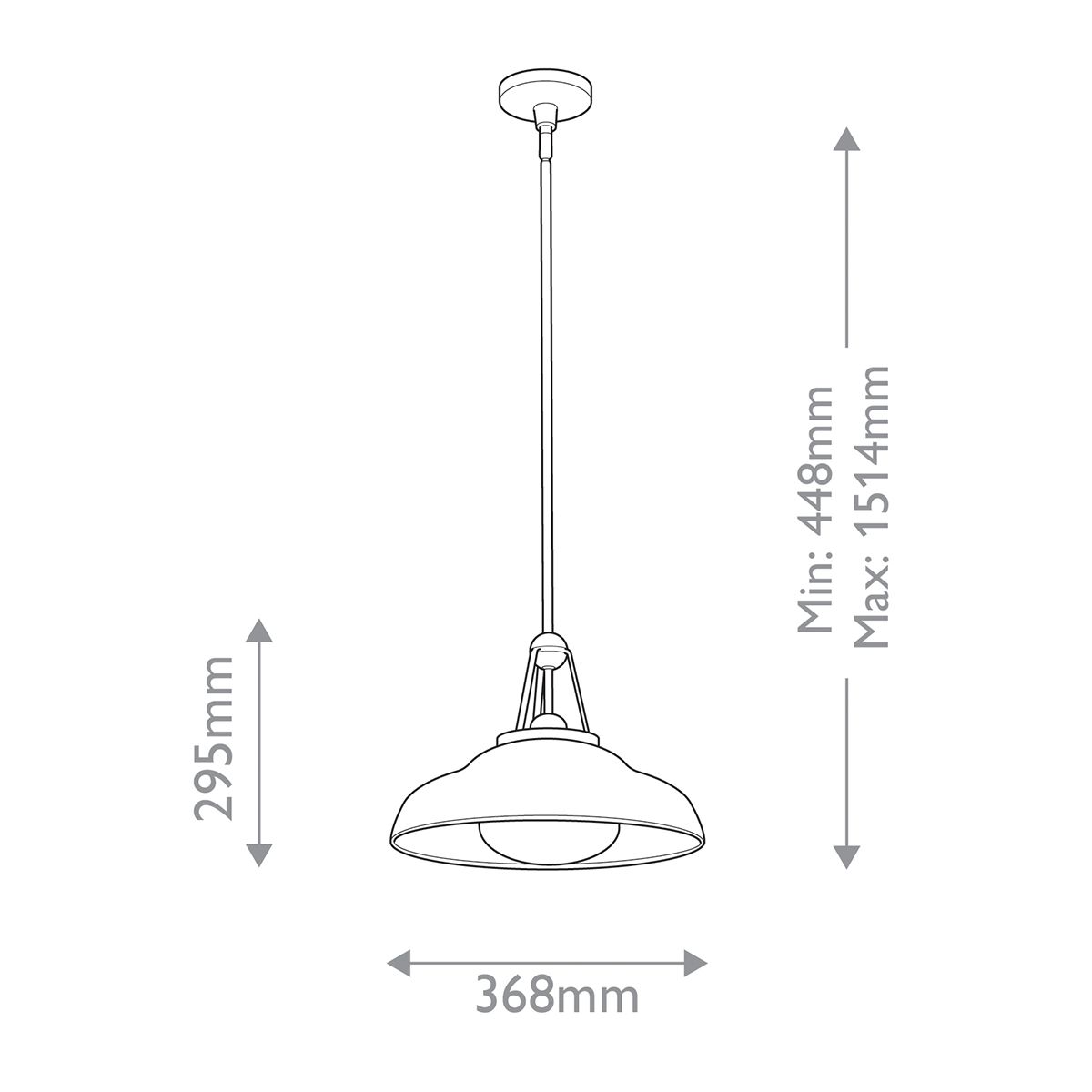 Quintiesse Palmetto 1 Light Pendant - Polished Brass