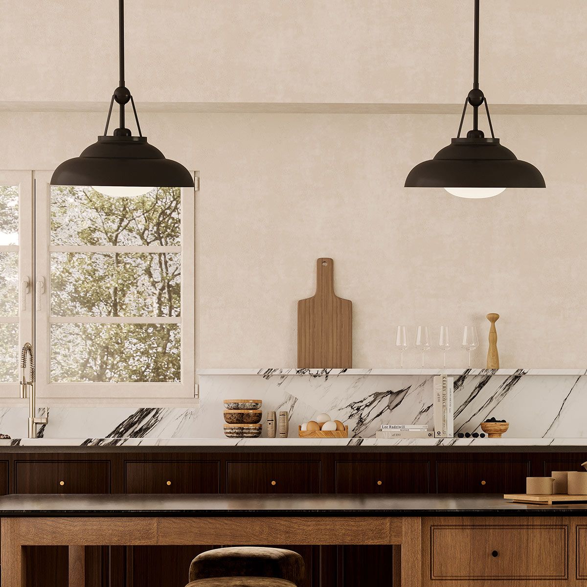 Quintiesse Palmetto 1 Light Pendant - Urban Bronze