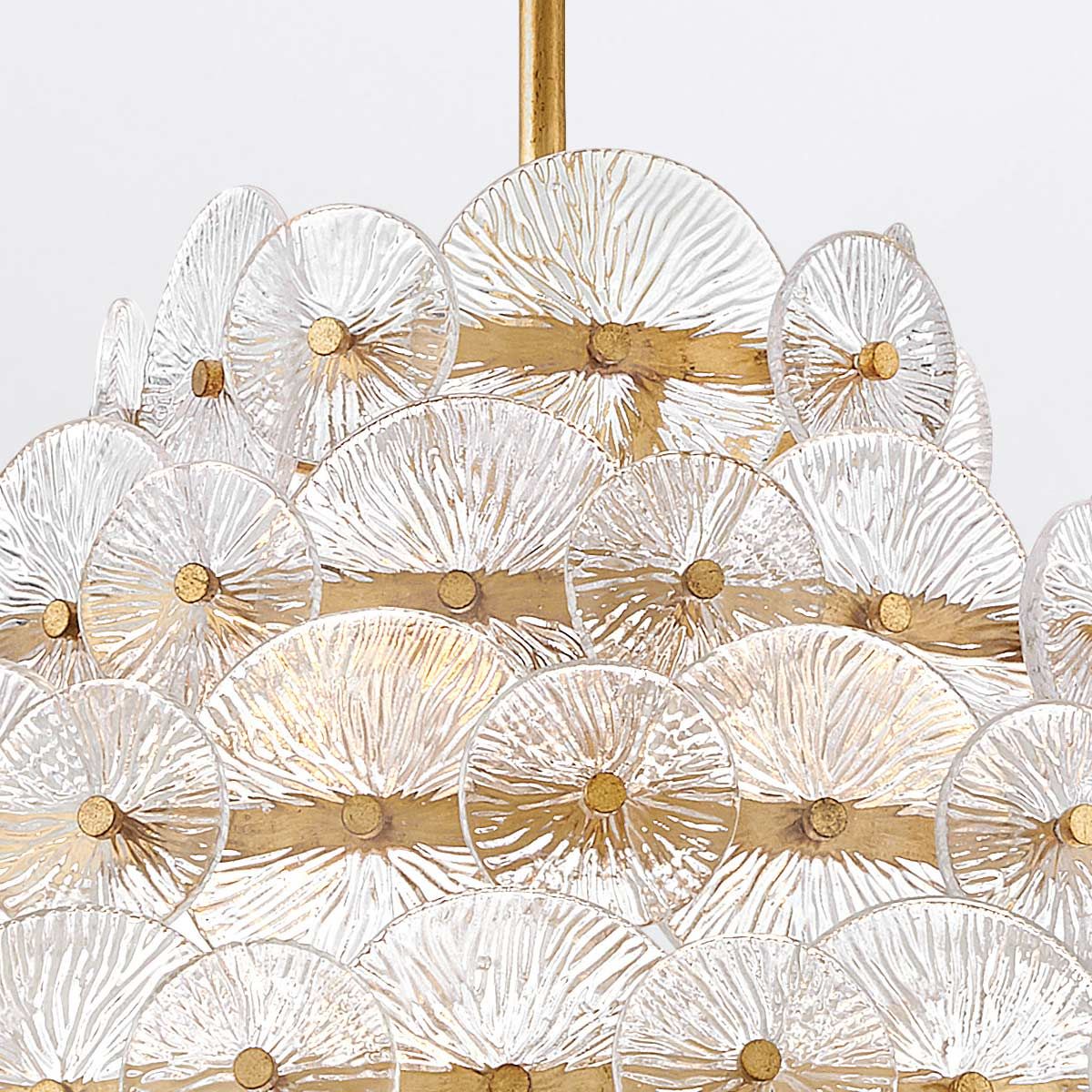 Quintiesse Rene 16 Light Multi Tier Chandelier - Distressed Brass