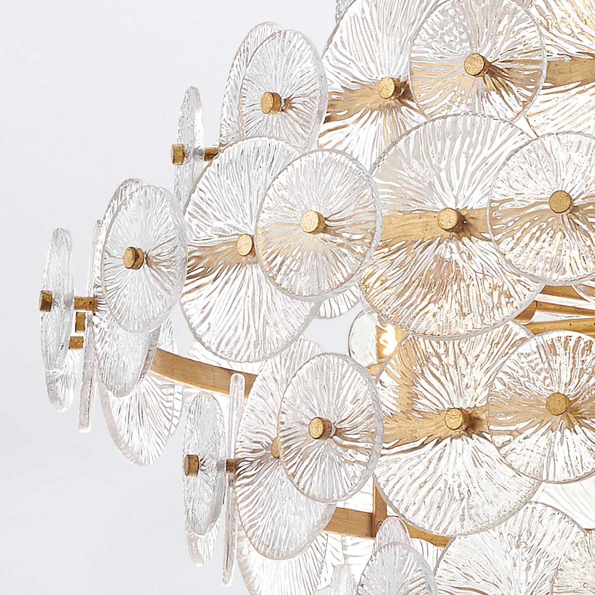 Quintiesse Rene 16 Light Multi Tier Chandelier - Distressed Brass