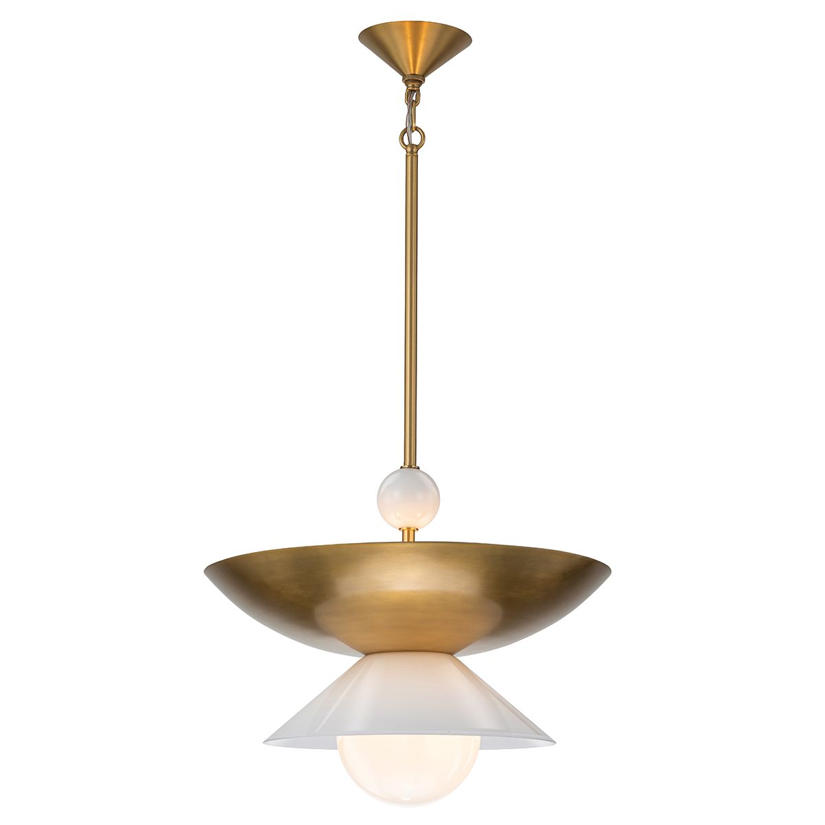 Quintiesse Saucer 4 Light Large Pendant - Aged Brass