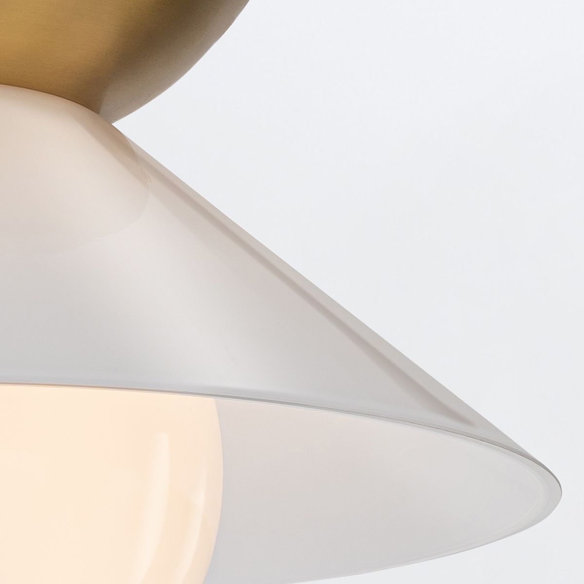 Quintiesse Saucer 1 Light Flush - Aged Brass