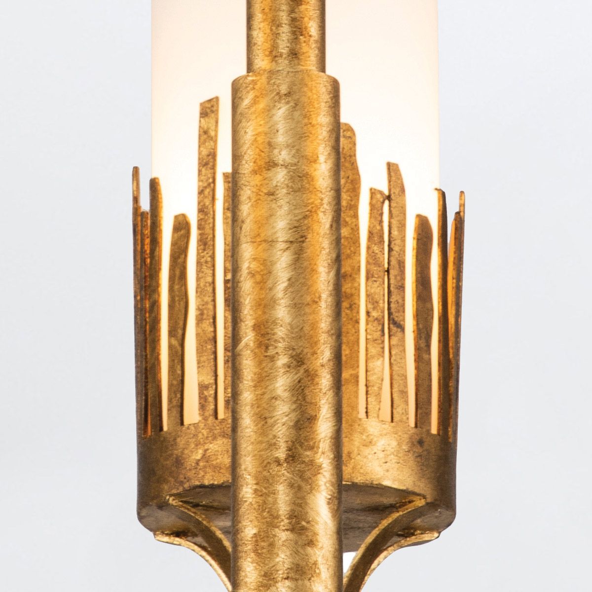 Quintiesse Sawgrass 3 Light Chandelier - Gold Leaf with Antique Glaze