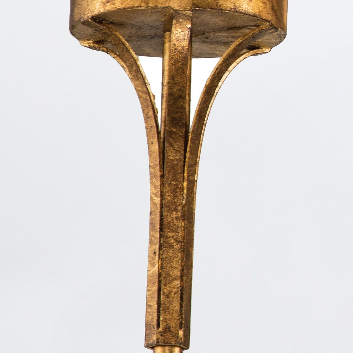 Quintiesse Sawgrass 3 Light Chandelier - Gold Leaf with Antique Glaze