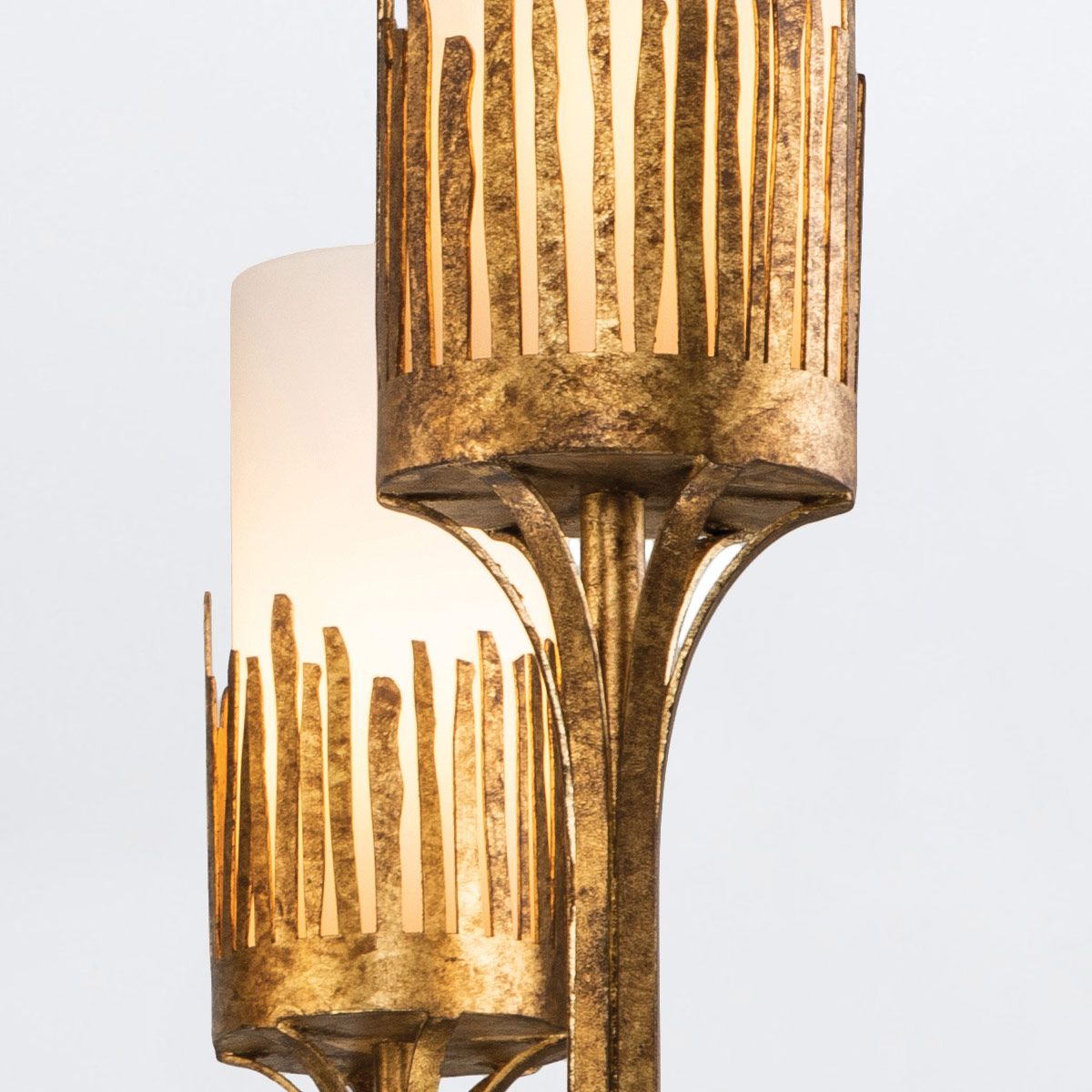 Quintiesse Sawgrass 6 Light Chandelier - Gold Leaf with Antique Glaze