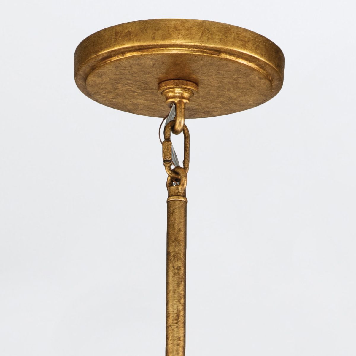 Quintiesse Sawgrass 6 Light Chandelier - Gold Leaf with Antique Glaze