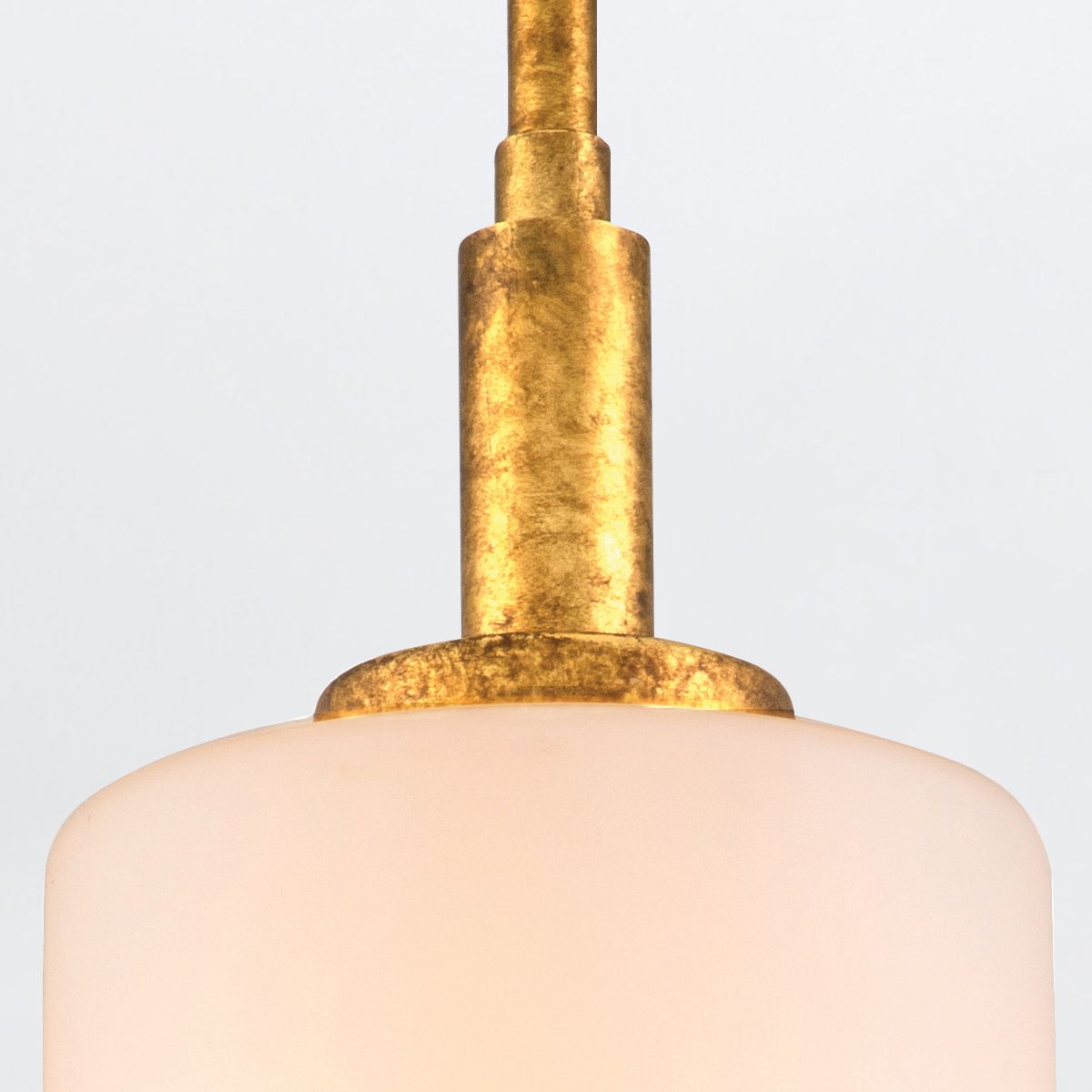 Quintiesse Sawgrass 1 Light Pendant - Gold Leaf with Antique Glaze