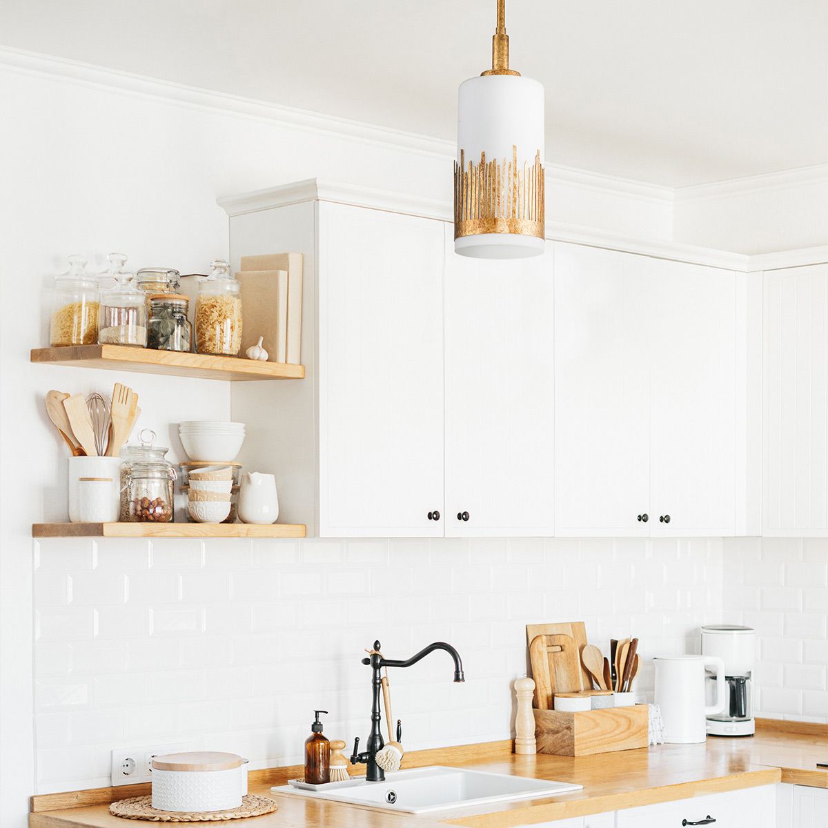 Quintiesse Sawgrass 1 Light Pendant - Gold Leaf with Antique Glaze