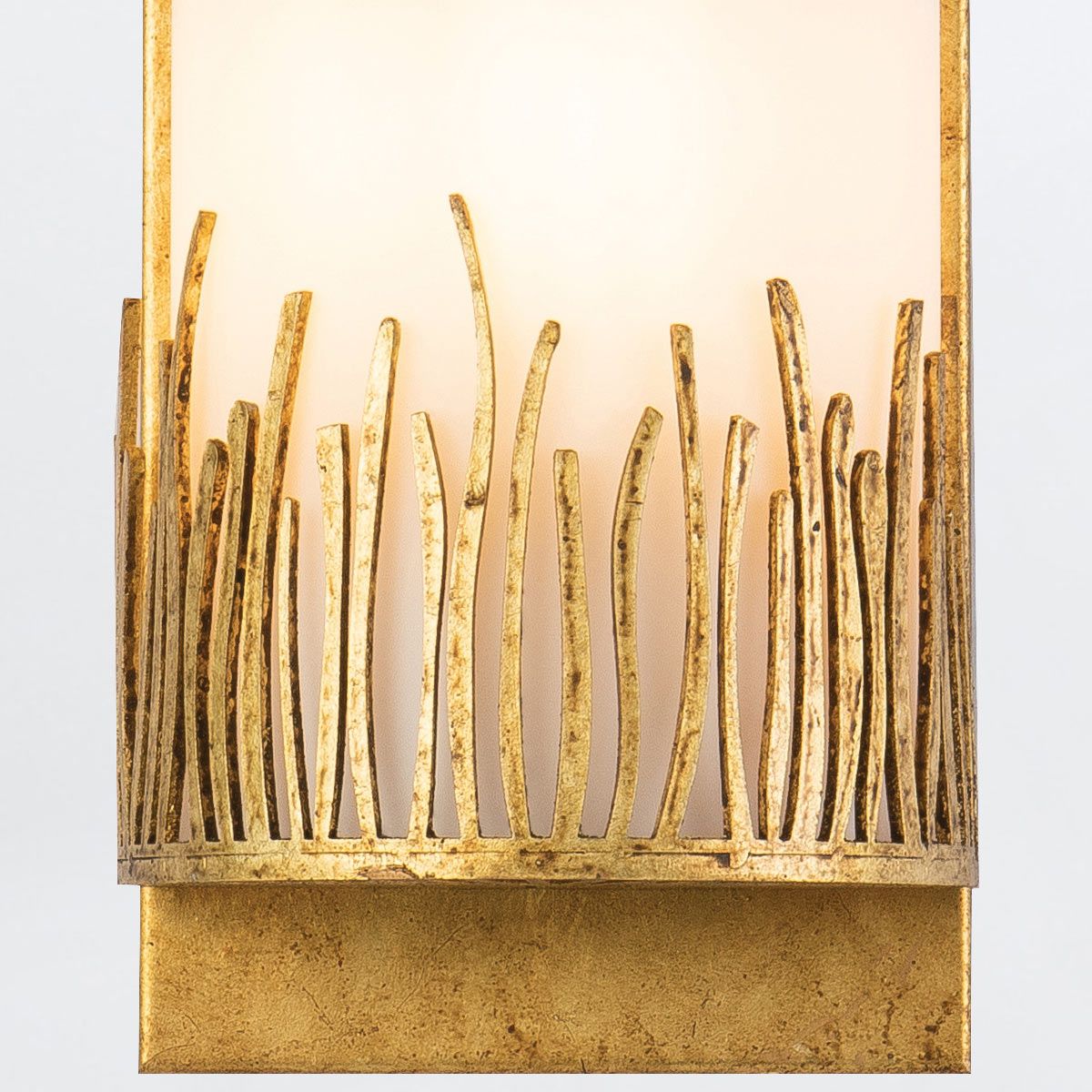 Quintiesse Sawgrass 1 Light Wall Light - Gold Leaf with Antique Glaze