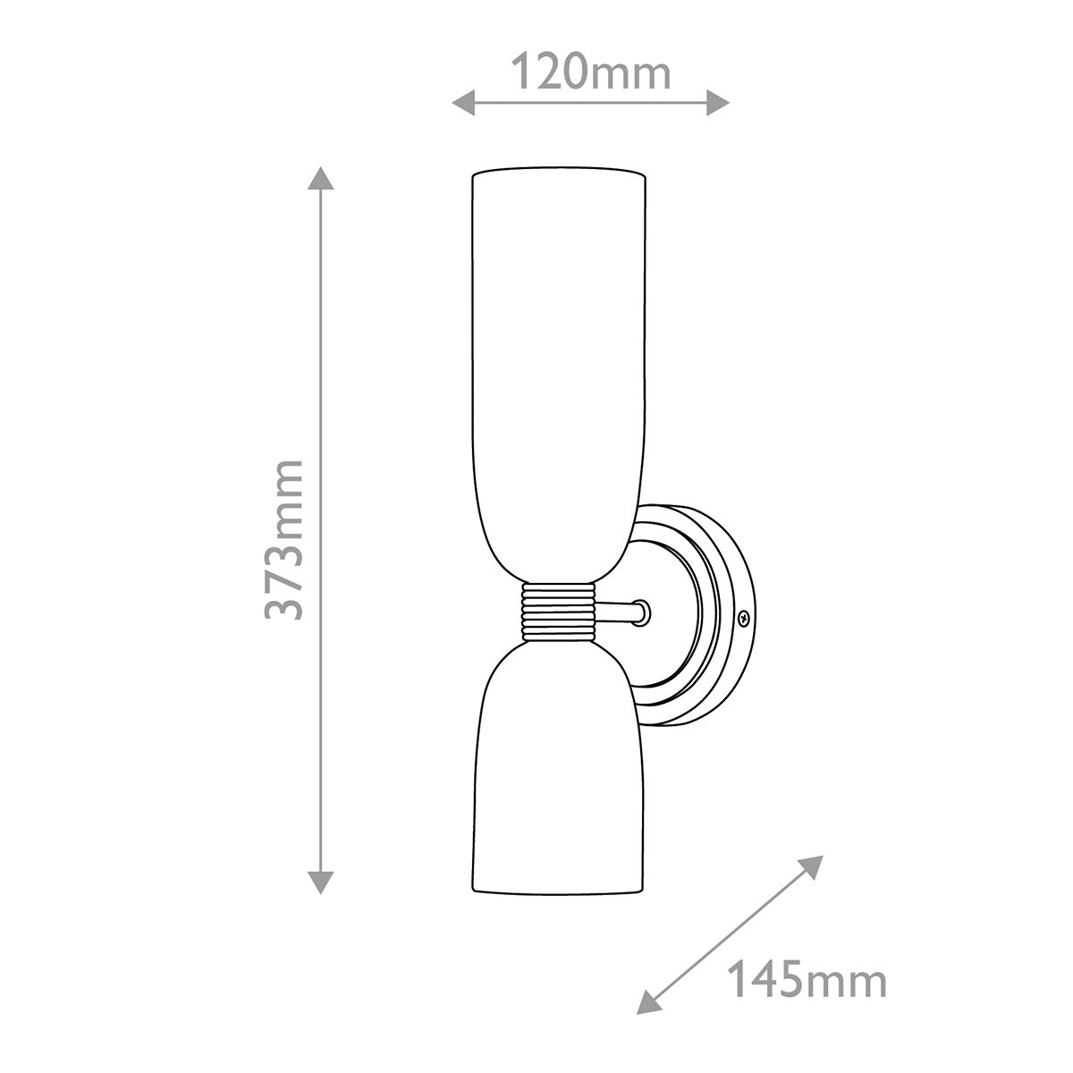 Quintiesse Tallulah 2 Light Wall Light - Black Oxide