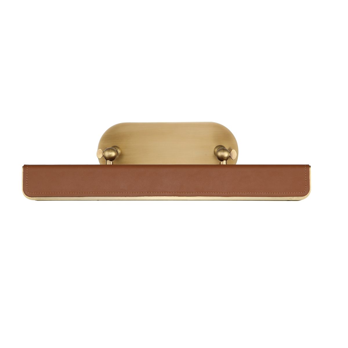 Quintiesse Valise Medium LED Picture Light - Vintage Brass & Cognac Leather