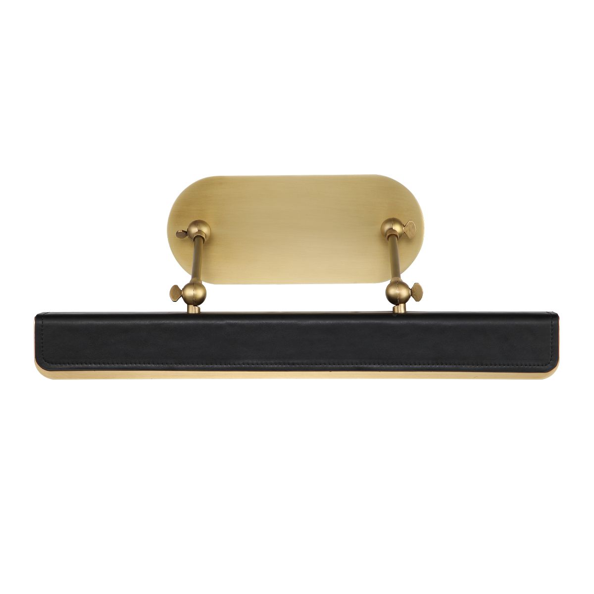 Quintiesse Valise Medium LED Picture Light - Vintage Brass & Tuxedo Leather