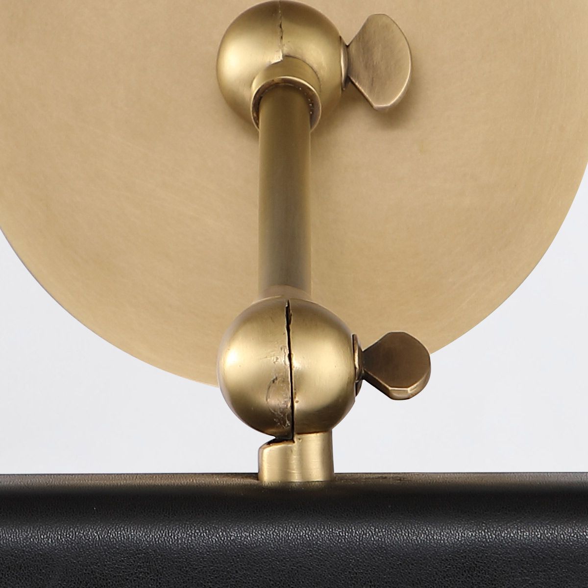 Quintiesse Valise Small LED Picture Light - Vintage Brass & Tuxedo Leather