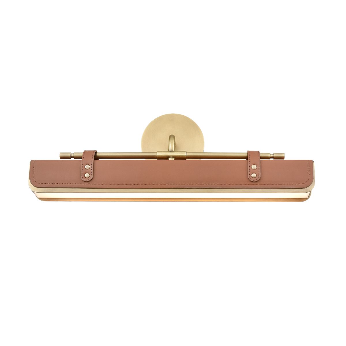 Quintiesse Valise LED Wall Light - Vintage Brass & Cognac Leather