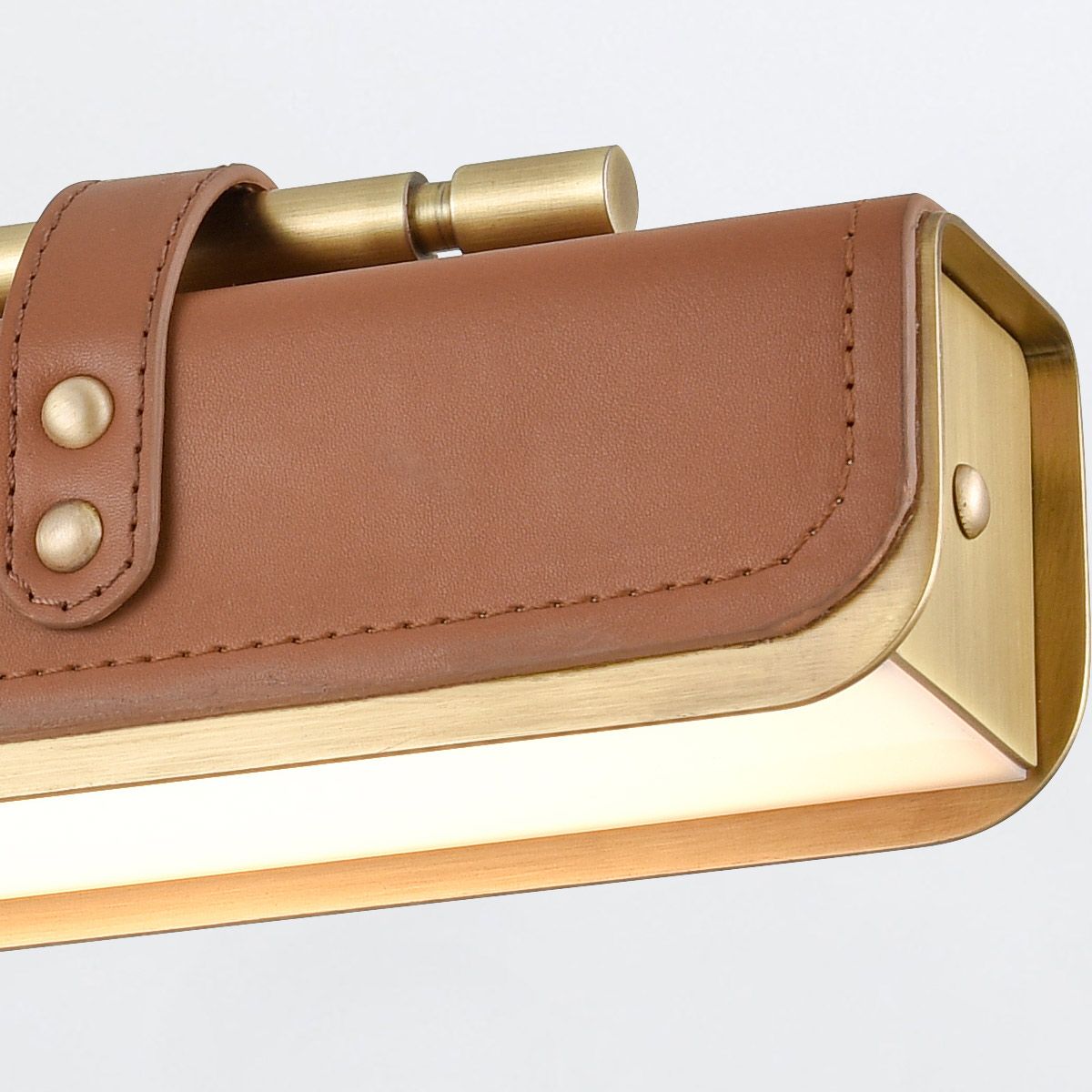 Quintiesse Valise LED Wall Light - Vintage Brass & Cognac Leather