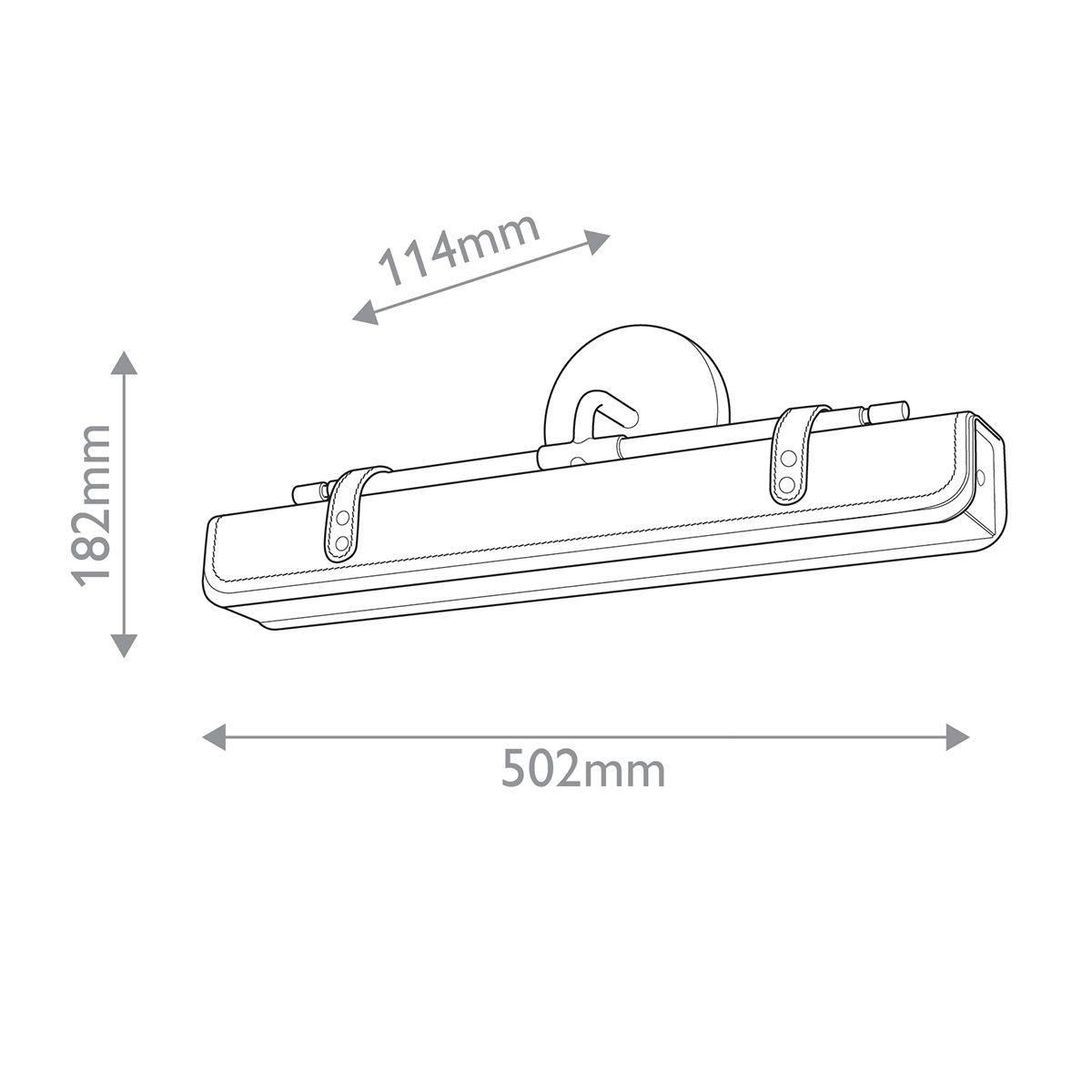 Quintiesse Valise LED Wall Light - Vintage Brass & Cognac Leather