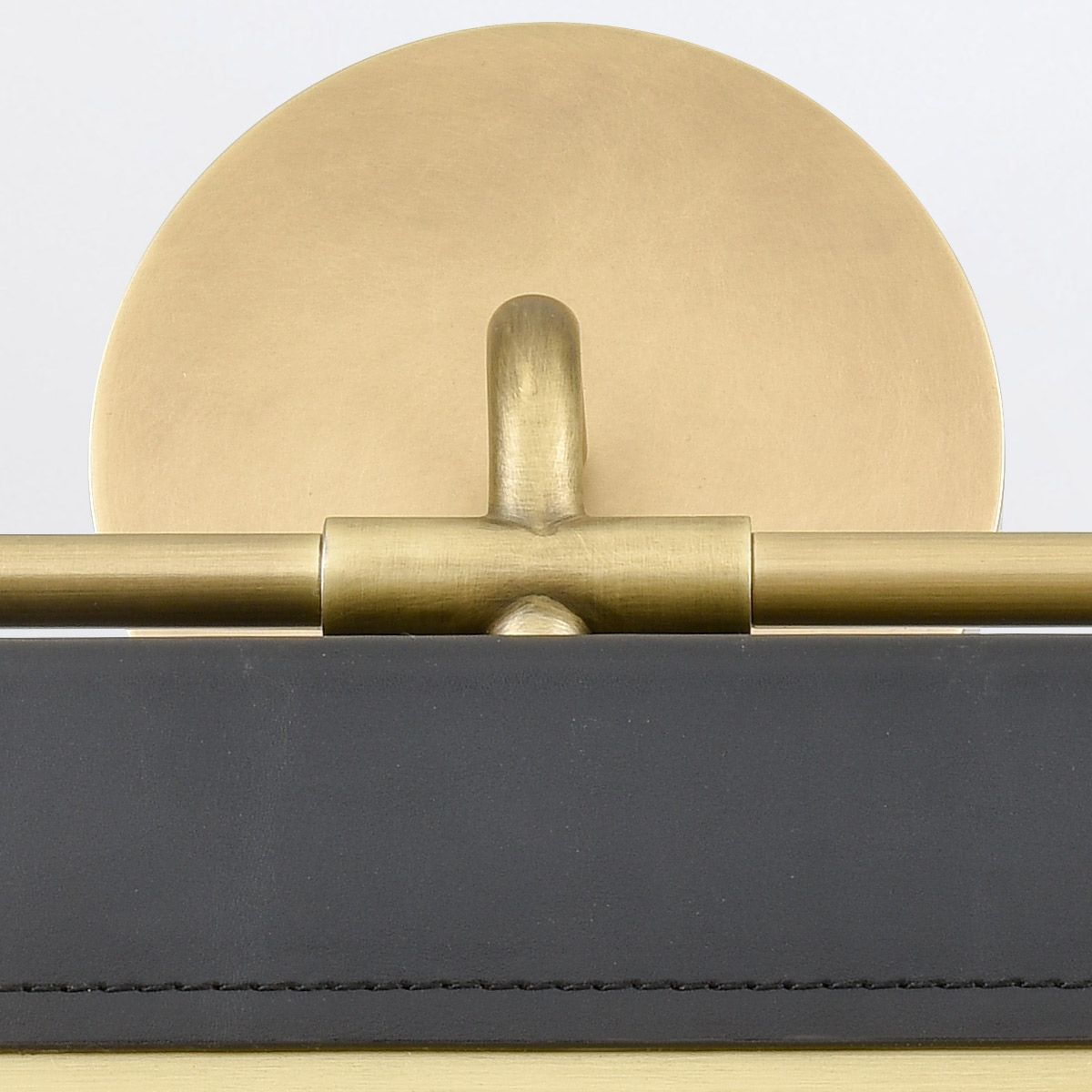 Quintiesse Valise LED Wall Light - Vintage Brass & Tuxedo Leather