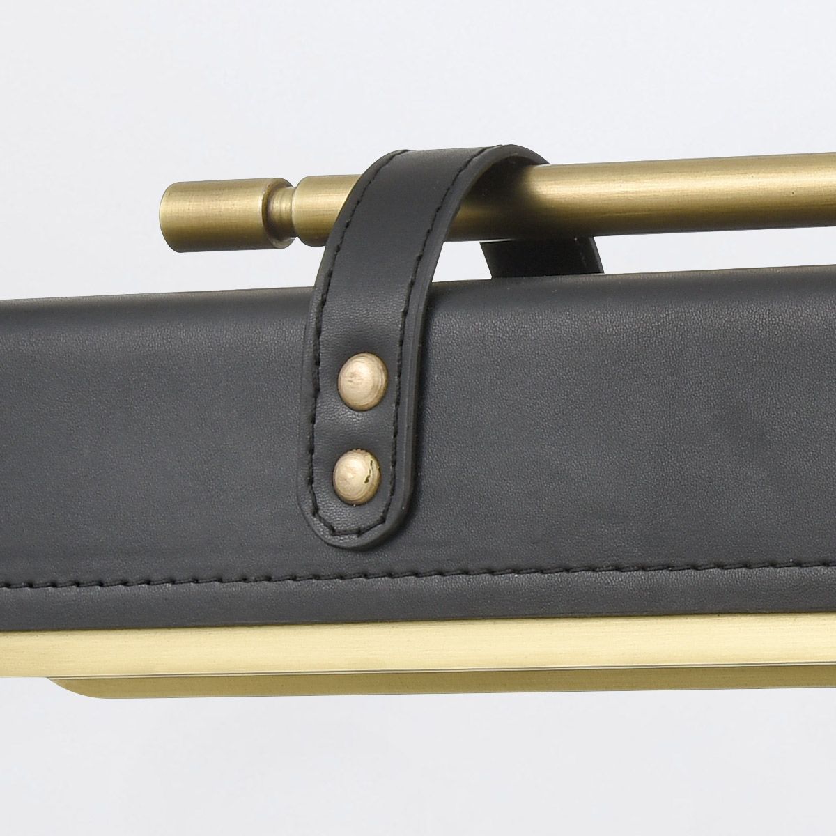 Quintiesse Valise LED Wall Light - Vintage Brass & Tuxedo Leather