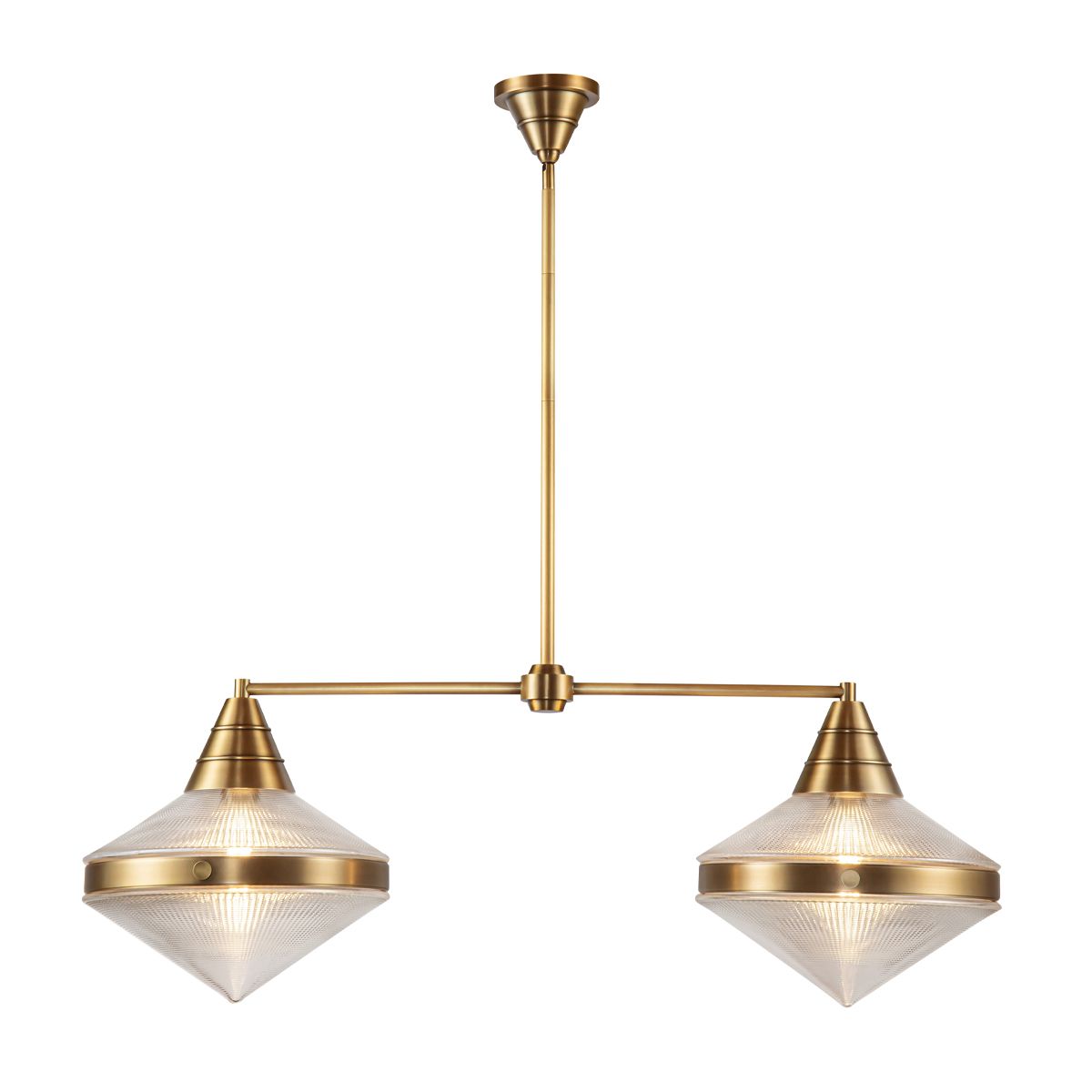 Quintiesse Willard 2 Light Linear Pendant - Vintage Brass