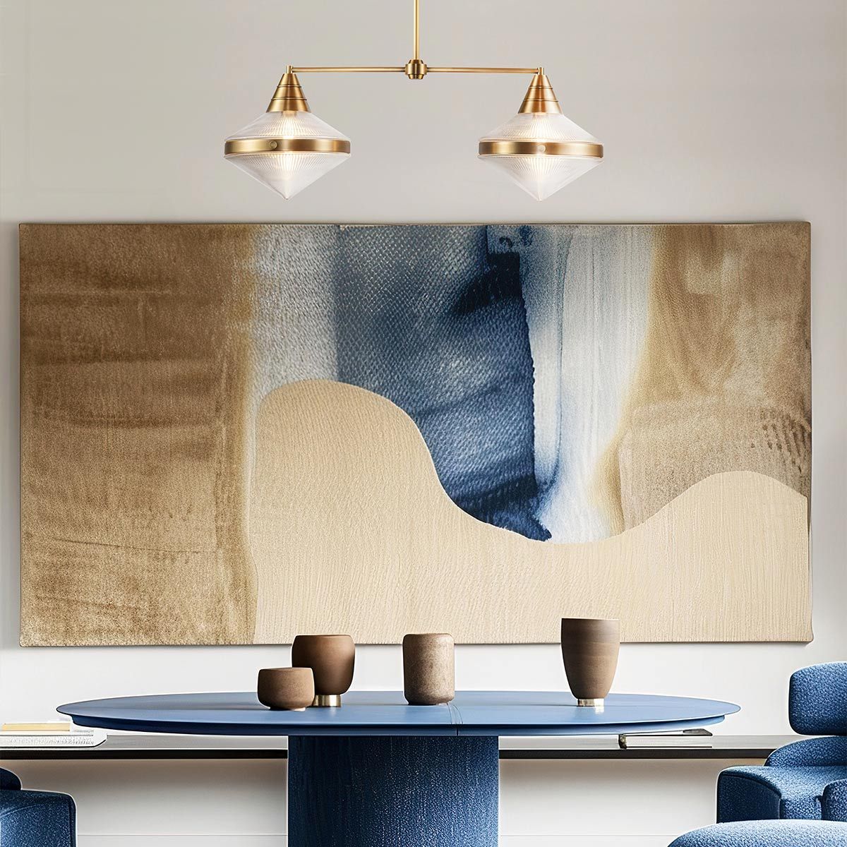 Quintiesse Willard 2 Light Linear Pendant - Vintage Brass