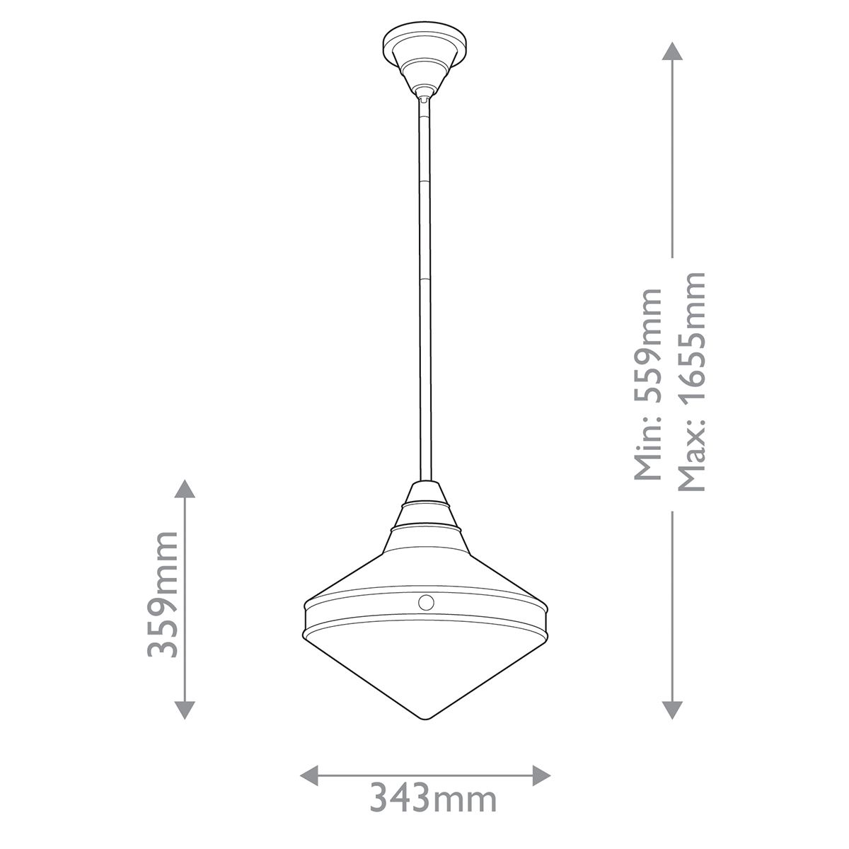 Quintiesse Willard 1 Light Pendant - Urban Bronze