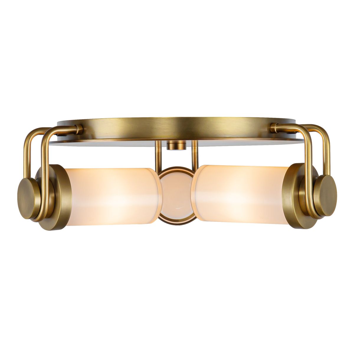 Quintiesse Wynwood 3 Light Flush - Vintage Brass