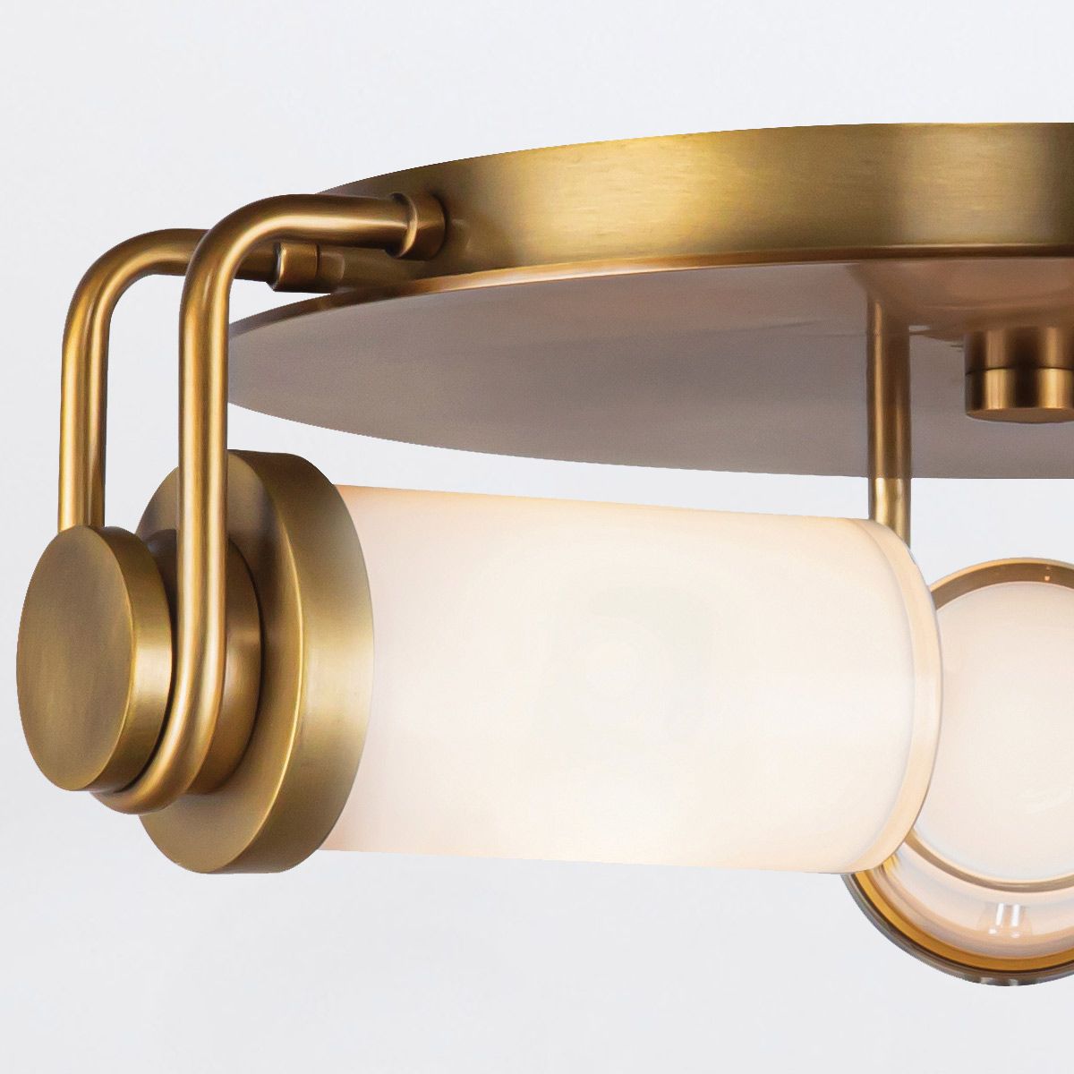 Quintiesse Wynwood 3 Light Flush - Vintage Brass