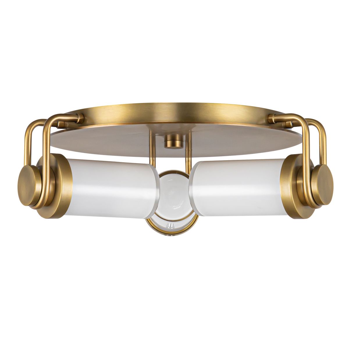 Quintiesse Wynwood 3 Light Flush - Vintage Brass