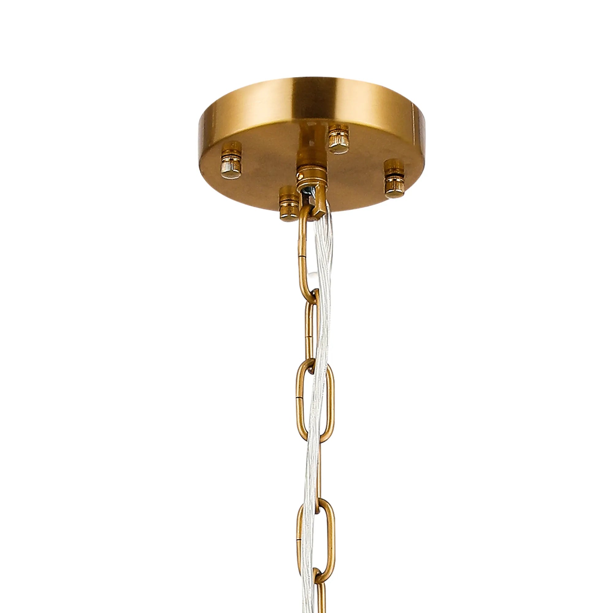 Robin 60cm Pendant & Semi Ceiling 10 Light - Brass & Smoke Glass Rods