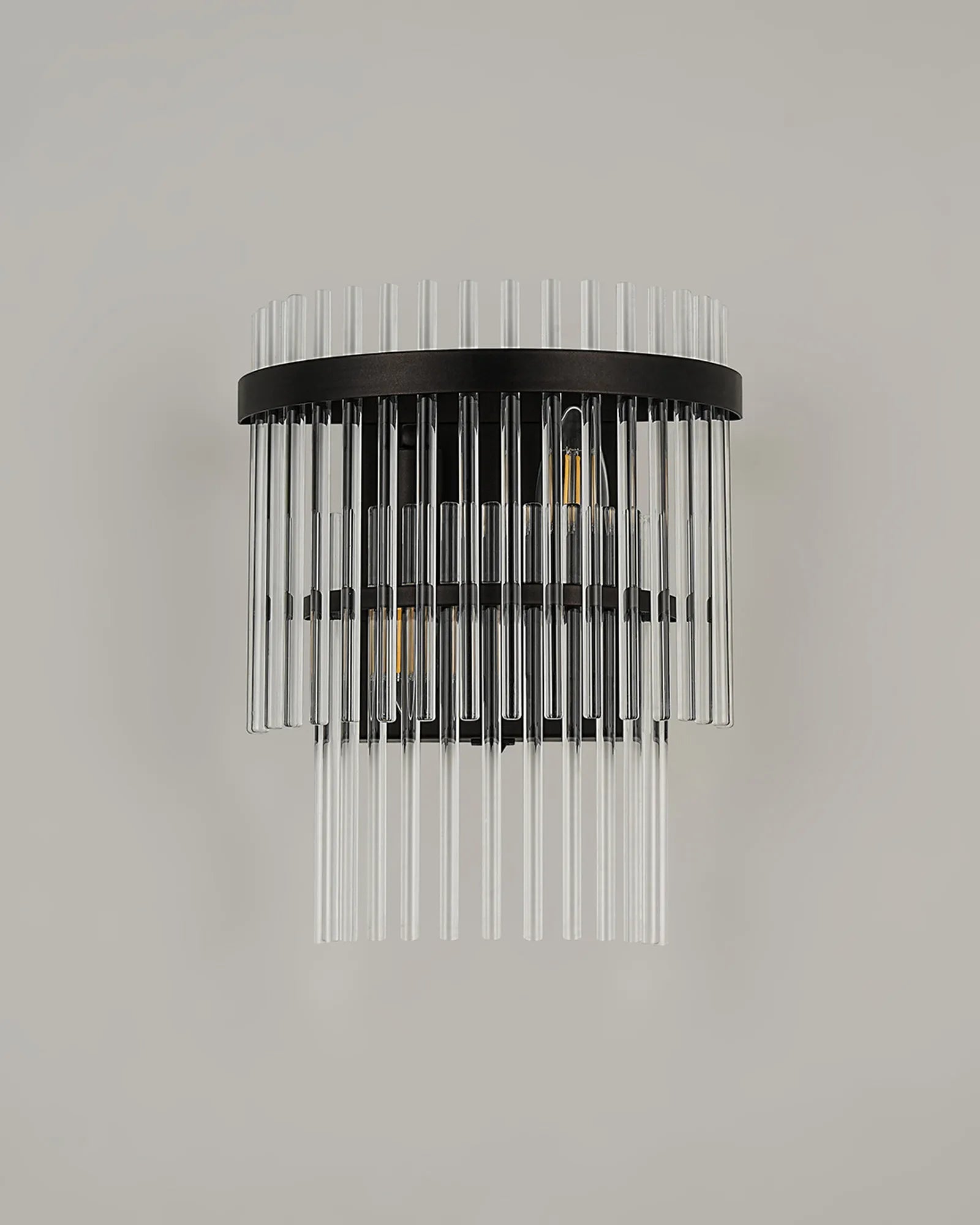 Robin Wall Lamp 2 Light - Brown Oxide & Clear Glass Rods