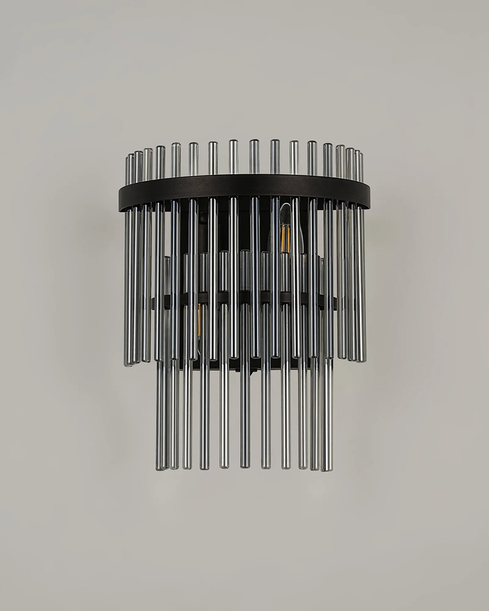 Robin Wall Lamp 2 Light - Brown Oxide & Smoke Glass Rods