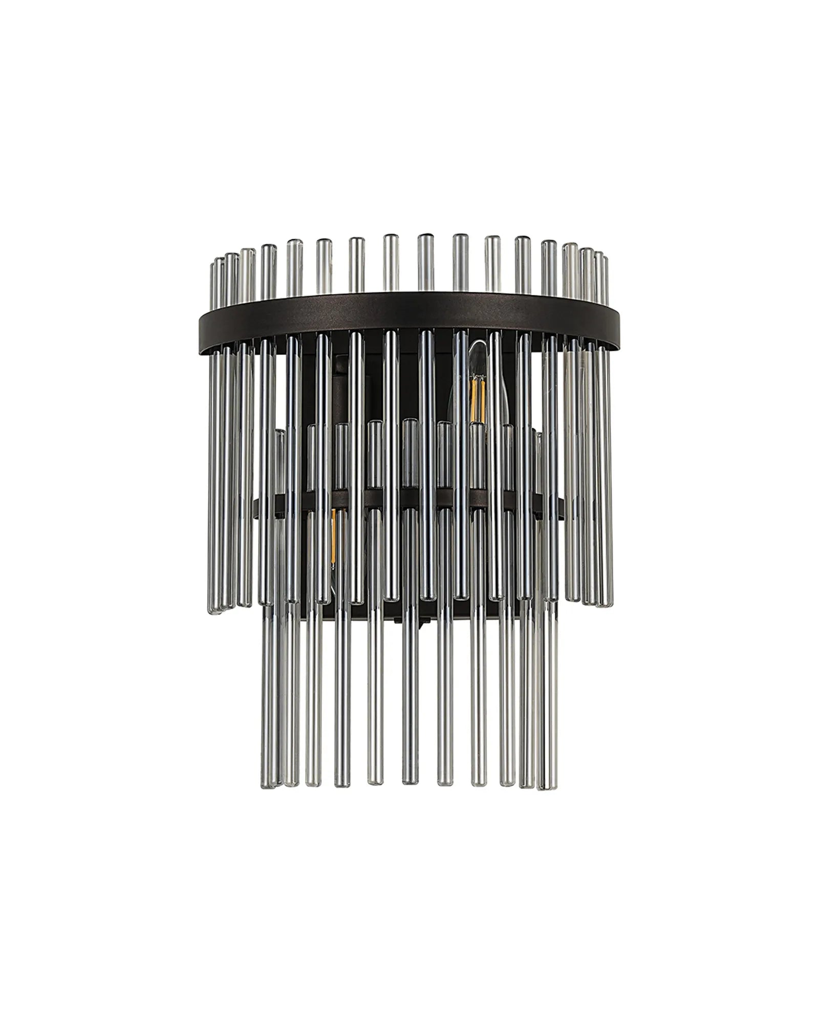 Robin Wall Lamp 2 Light - Brown Oxide & Smoke Glass Rods