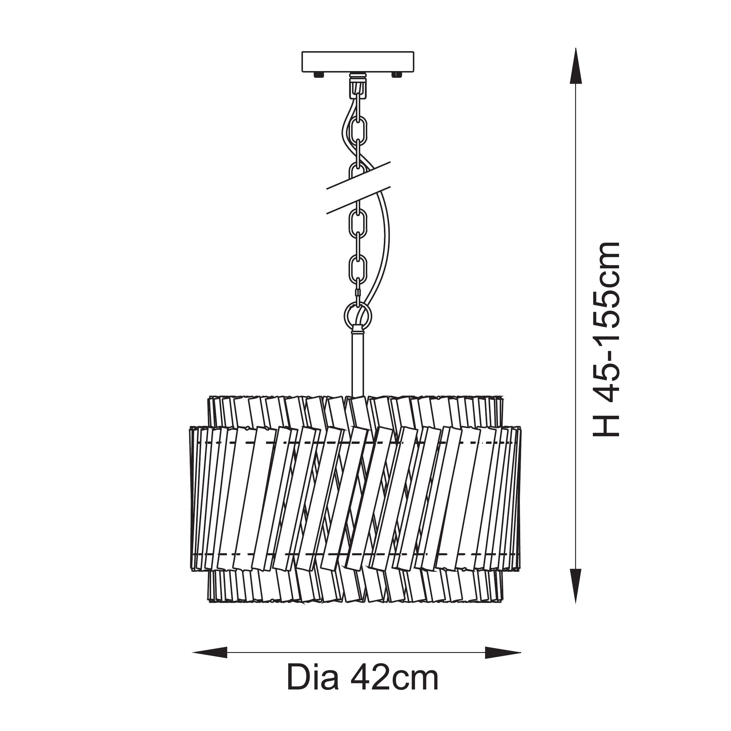 Utopia Lume 3 Light Ceiling Pendant - Brushed Aged Brass & Clear Glass