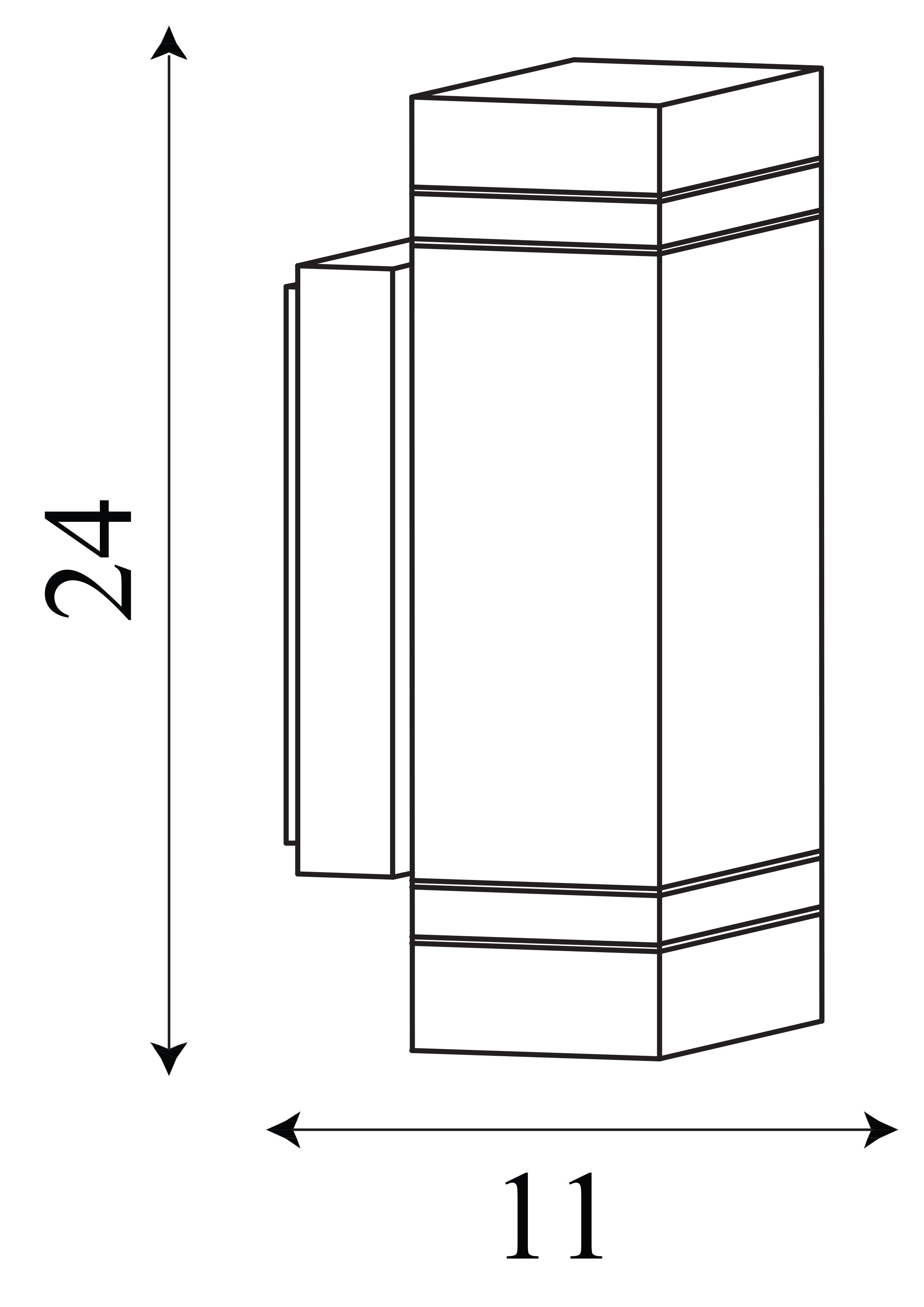 Searchlight Shelley LED Outdoor Wall Light - Grey, Clear Diffuser - IP44