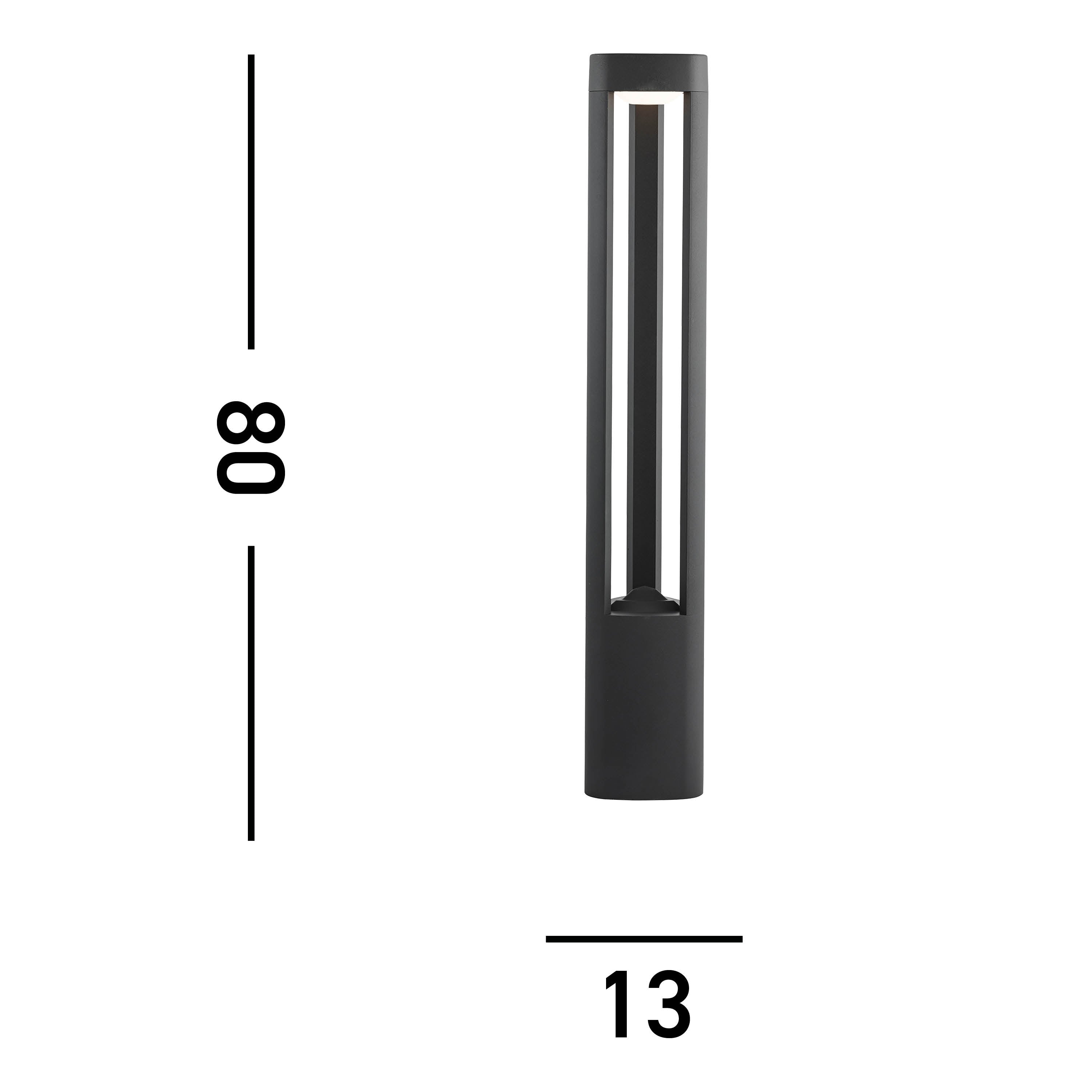 Searchlight Melrose LED Outdoor Post 800mm Height - Dark Grey