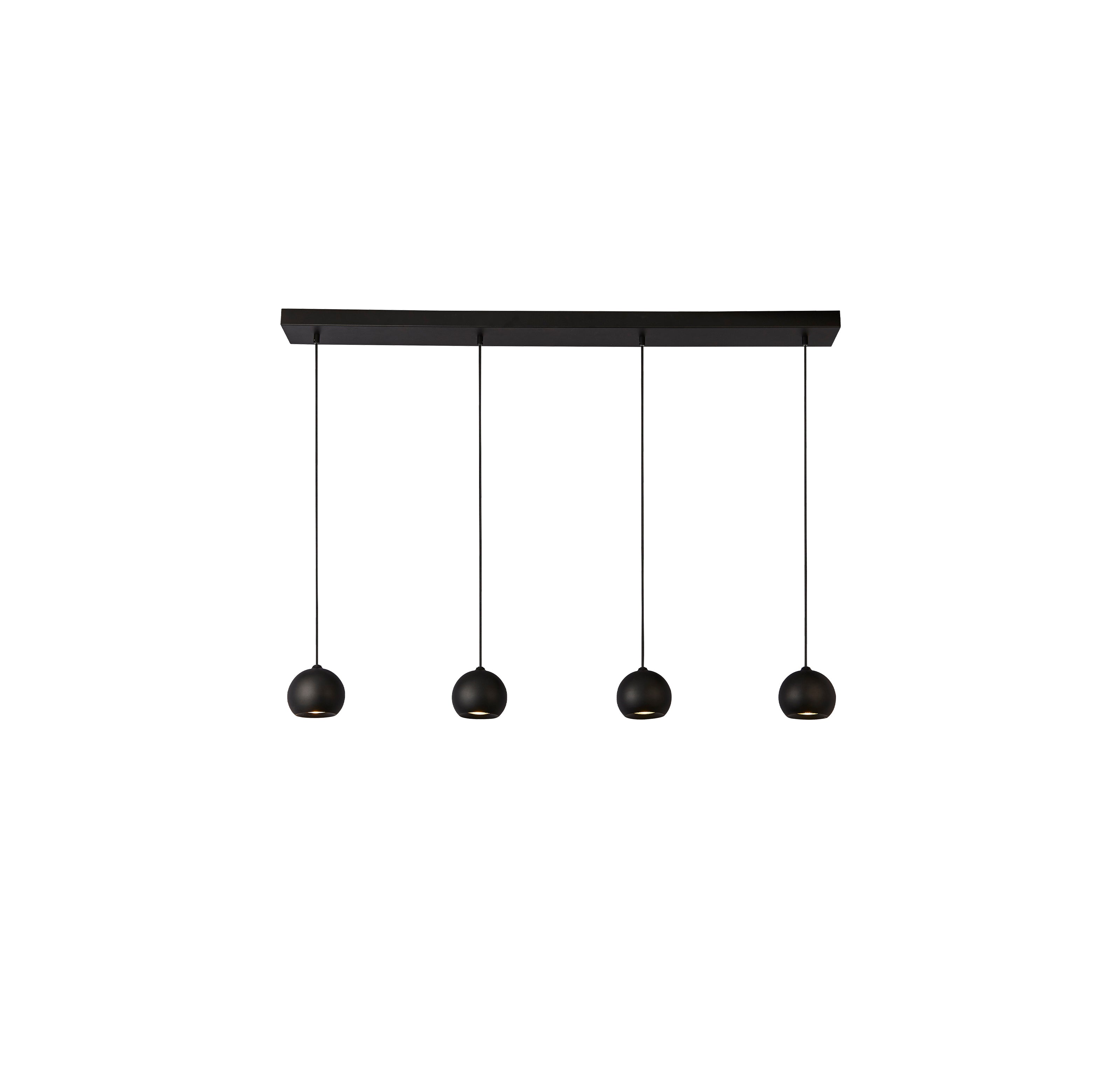 Searchlight Eccles 4 Light Bar Ceiling Pendant - Black